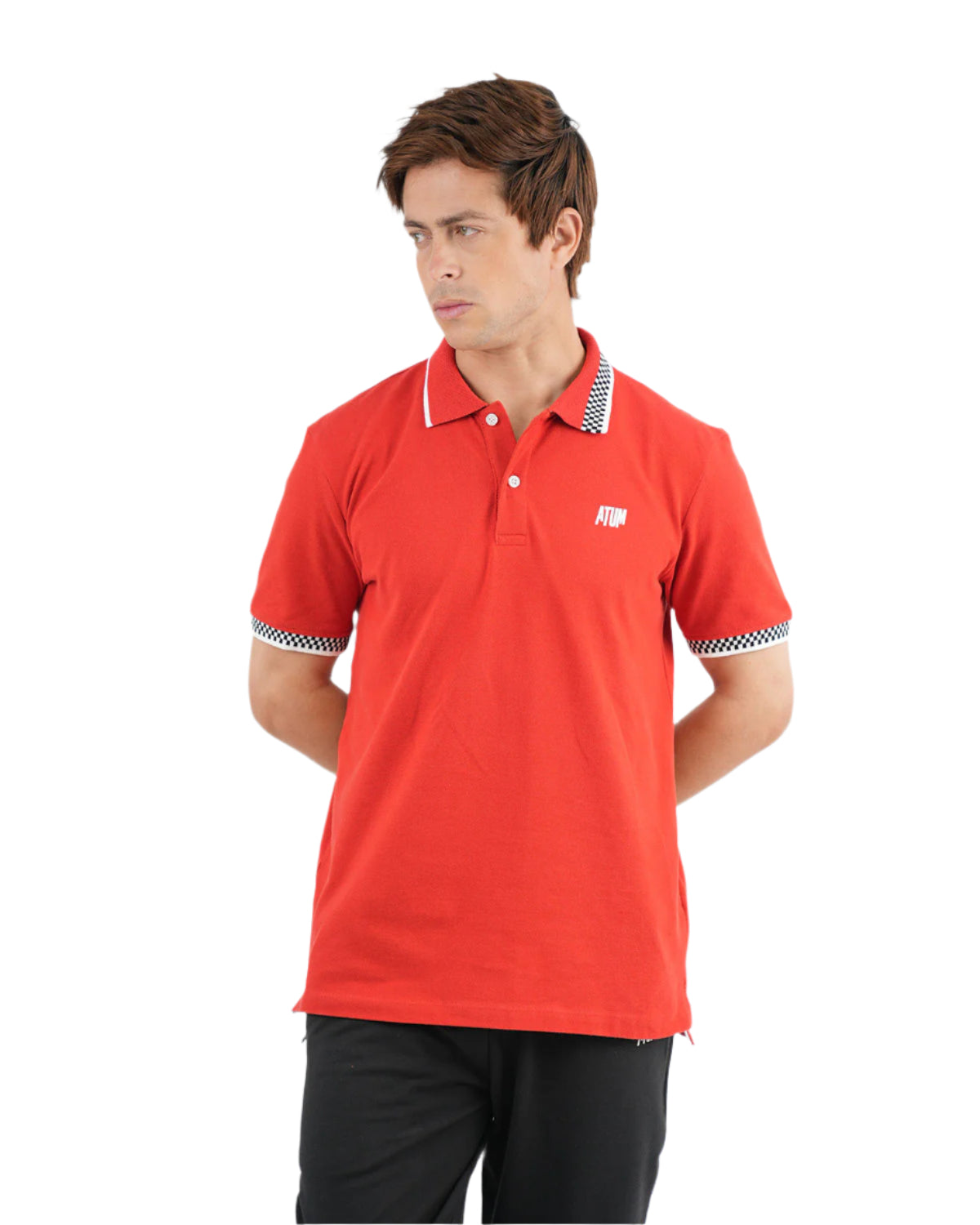 Clashflex Red Polo Shirt-Atum -89375620