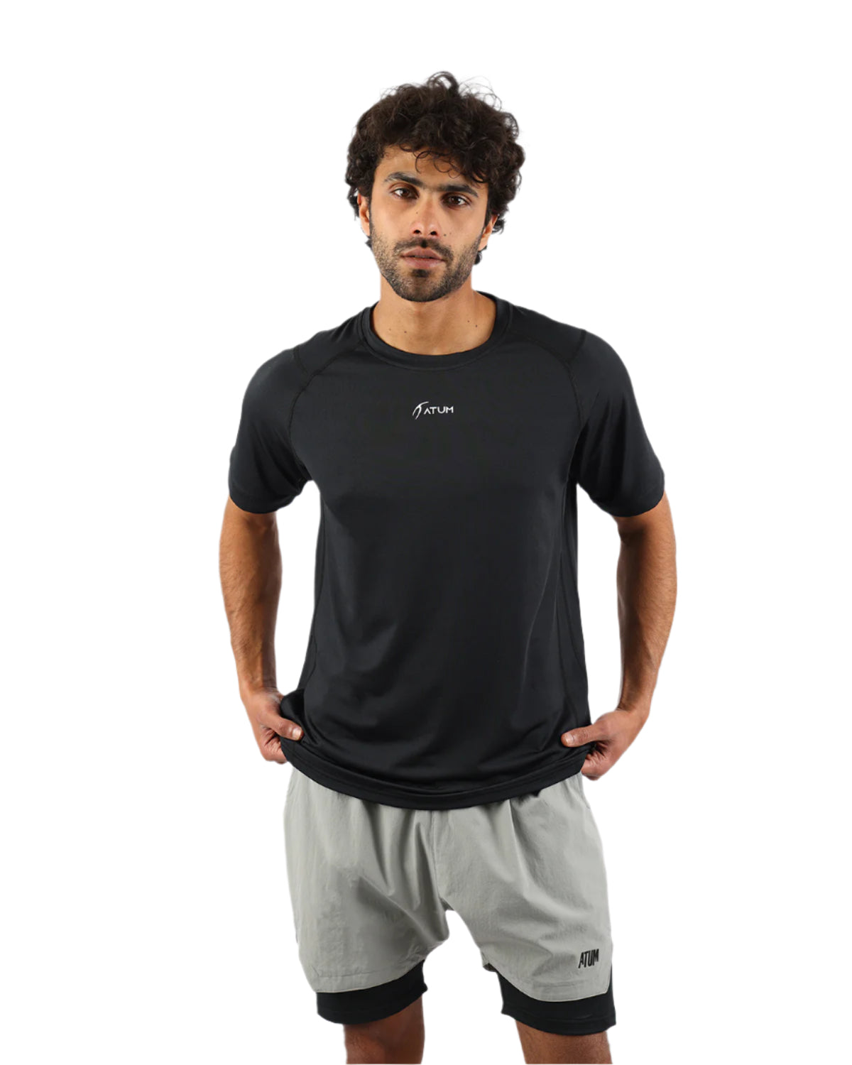 Energy Flow Men's Black T-Shirt-Atum -98038535