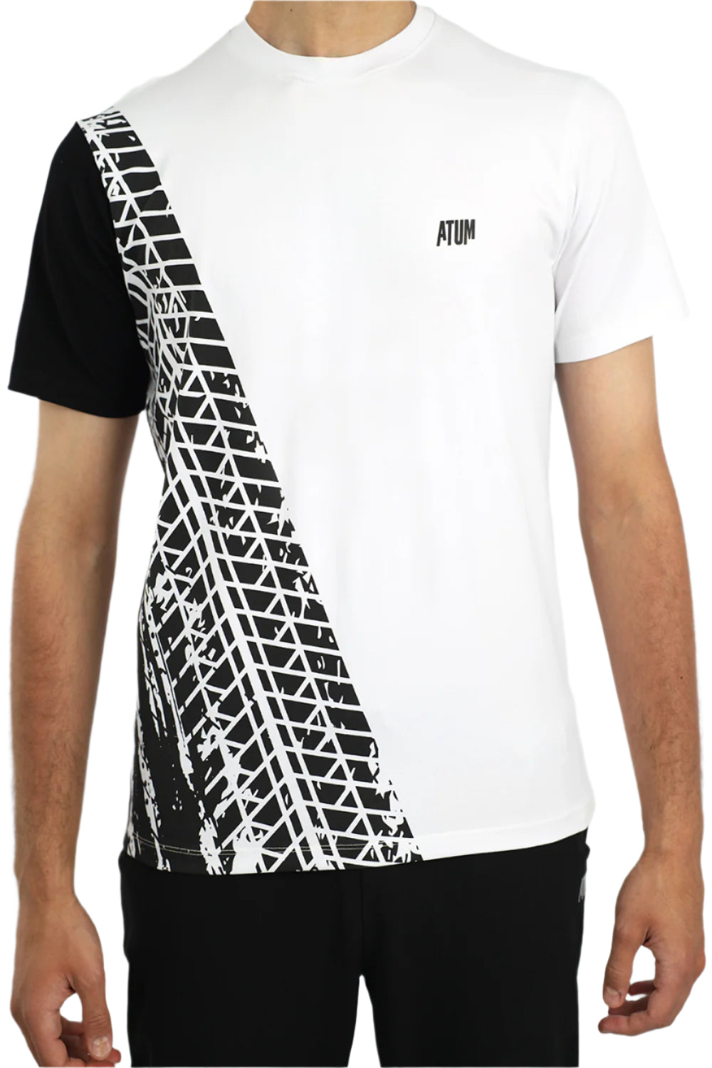Futuristic Crew-Neck White T-Shirt