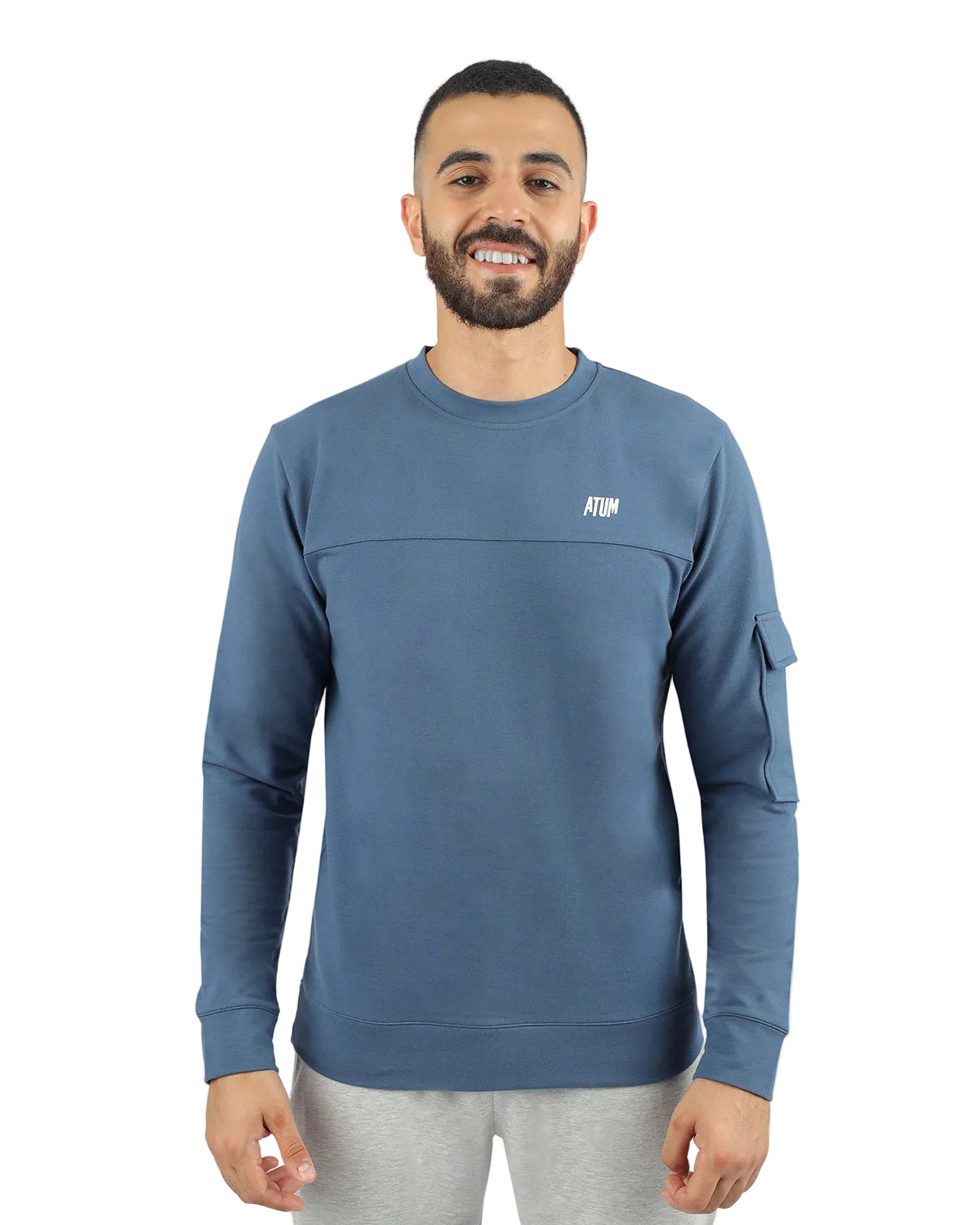 Men's Long-Sleeve Navy T-Shirt-Atum -5121572