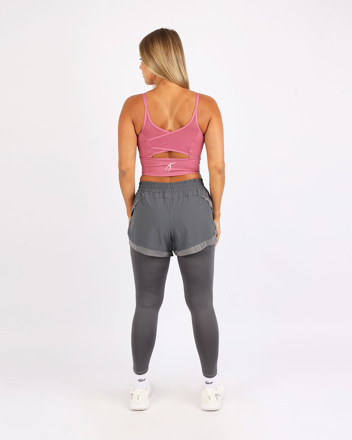 Pocket Wave Skort Gray Leggings-Atum -31334597