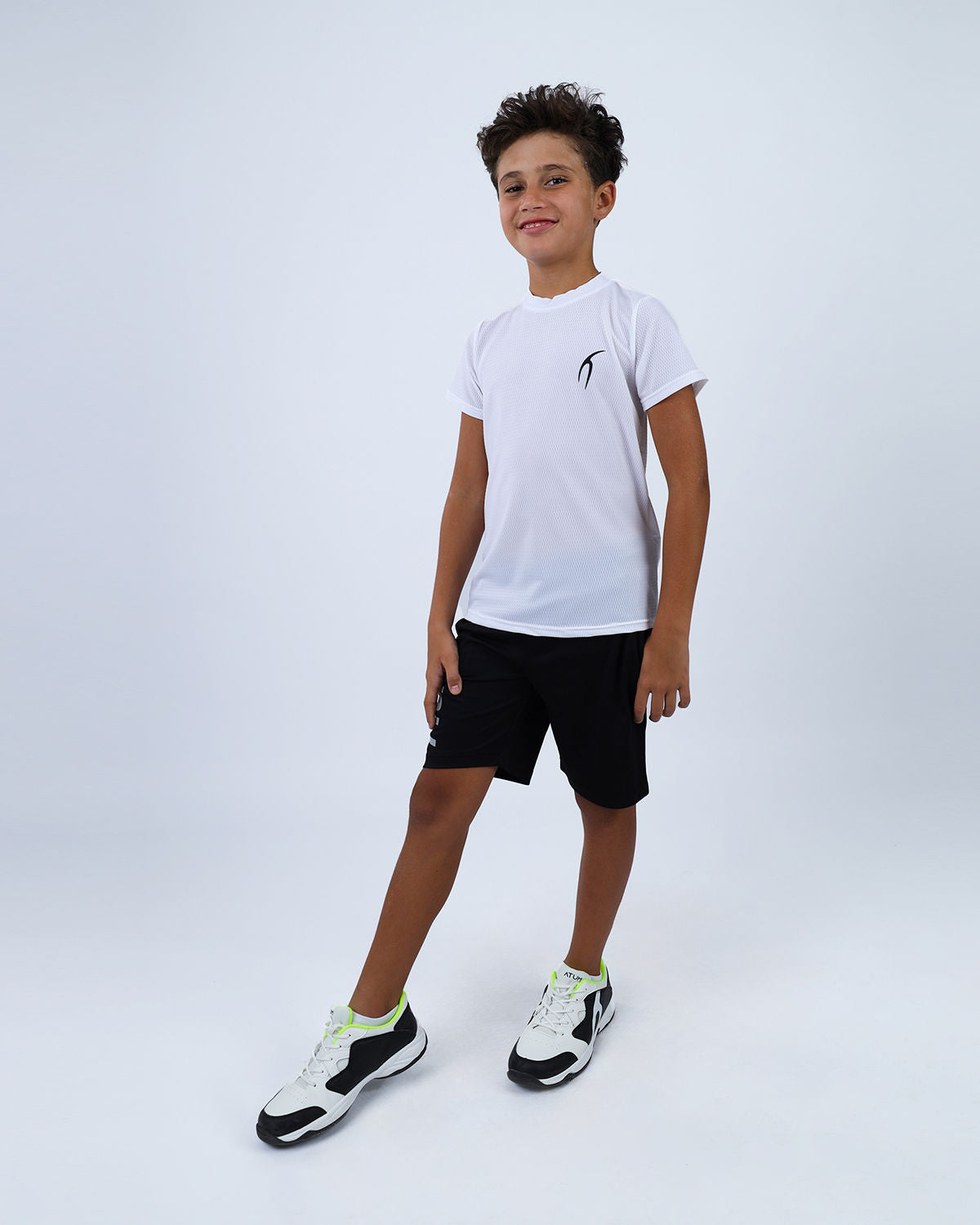 Crew Neck Short Sleeve Breathable Top-Atum -66828091