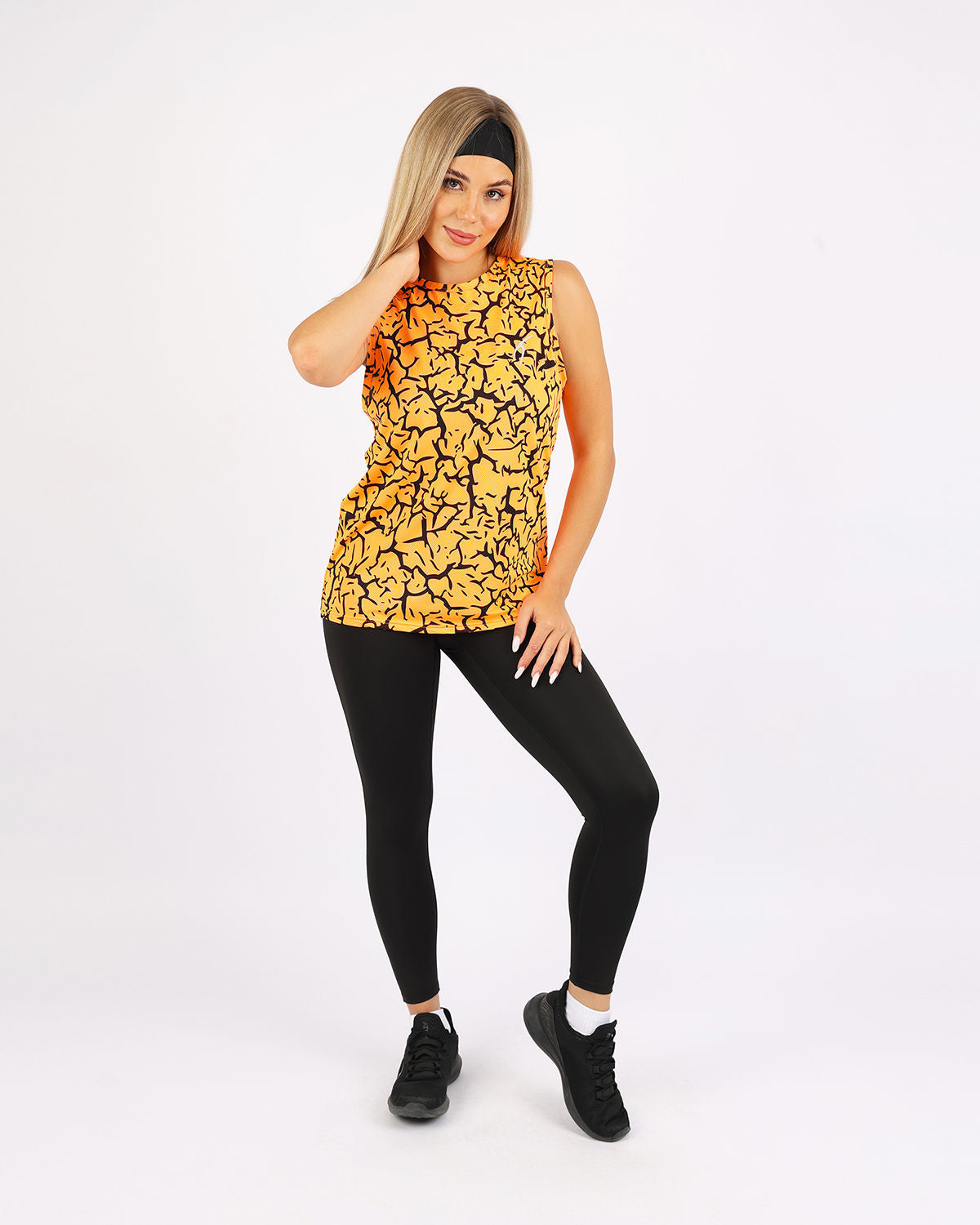 Hyper Sleeveless Orange Tank Top-Atum -66772667