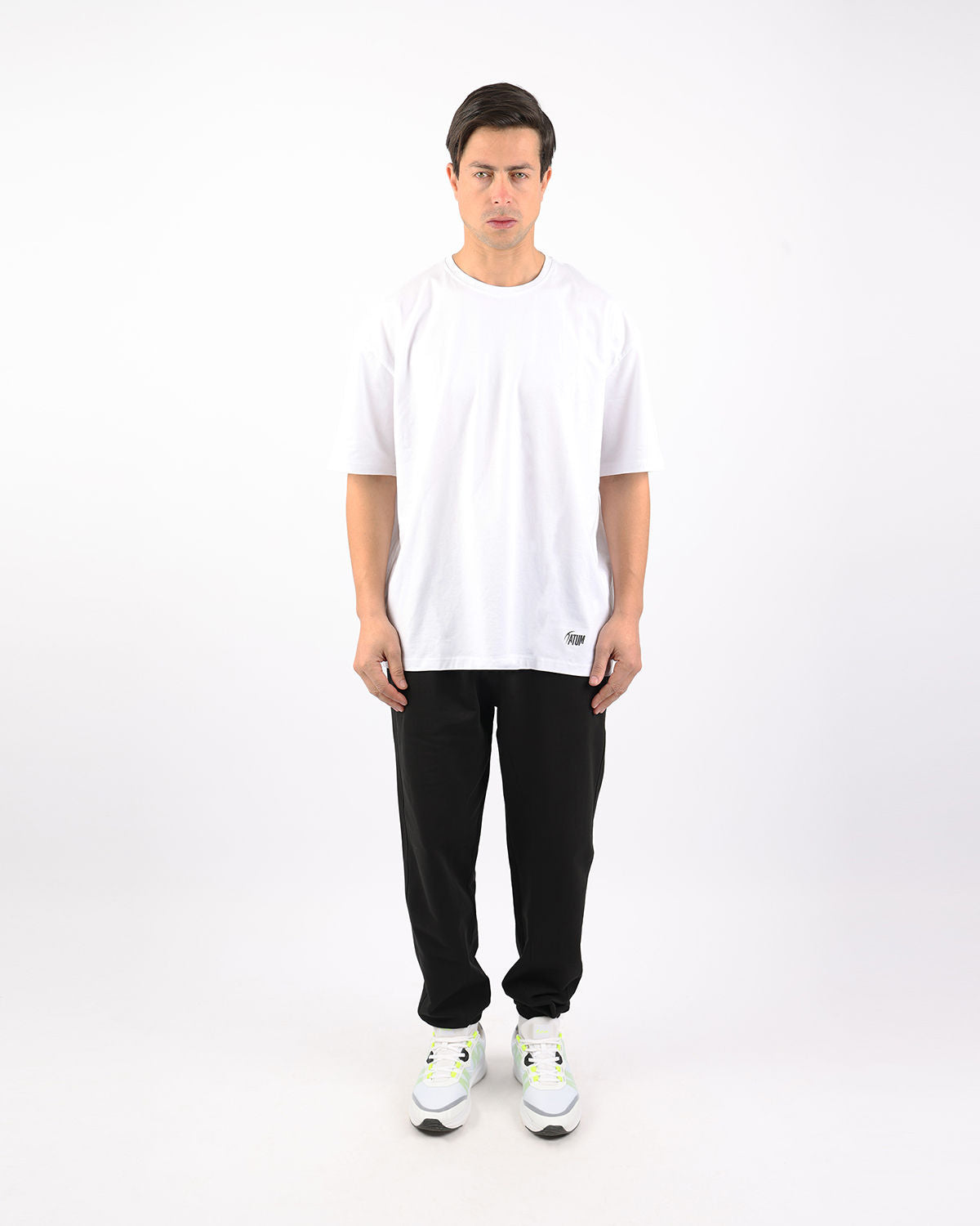 OverSized Basic Men's White T-Shirt-Atum -27361896