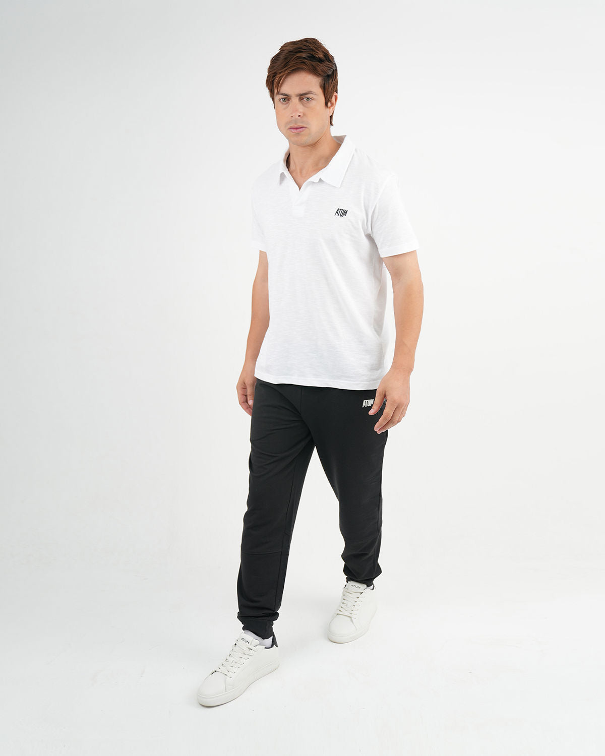 Comfort Slub White Polo Shirt-Atum -95220007