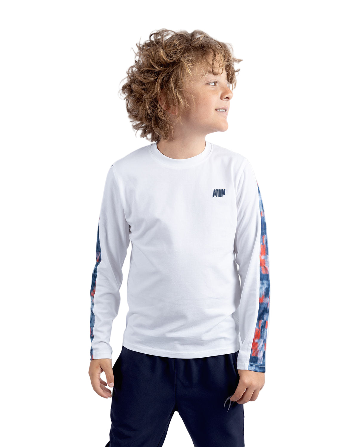 Long Sleeves Boy's White T-Shirt-Atum -22816314