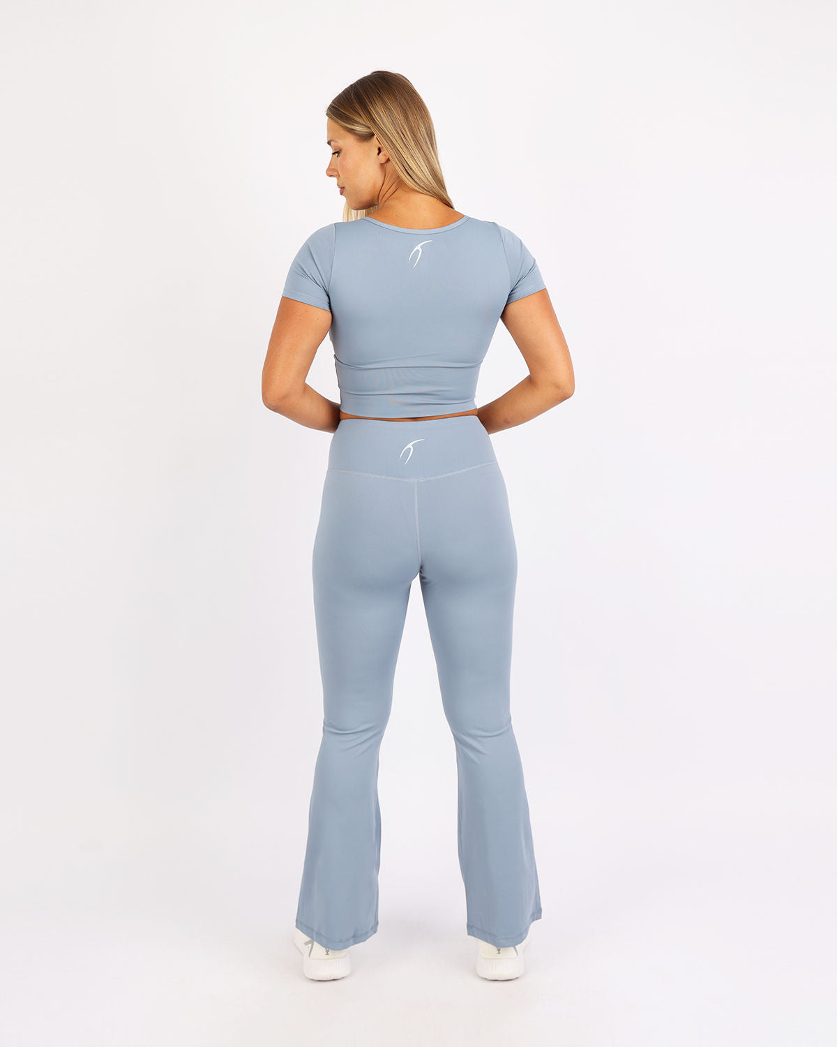 Wide Leg Yoga Light Blue Leggings-Atum -82063362