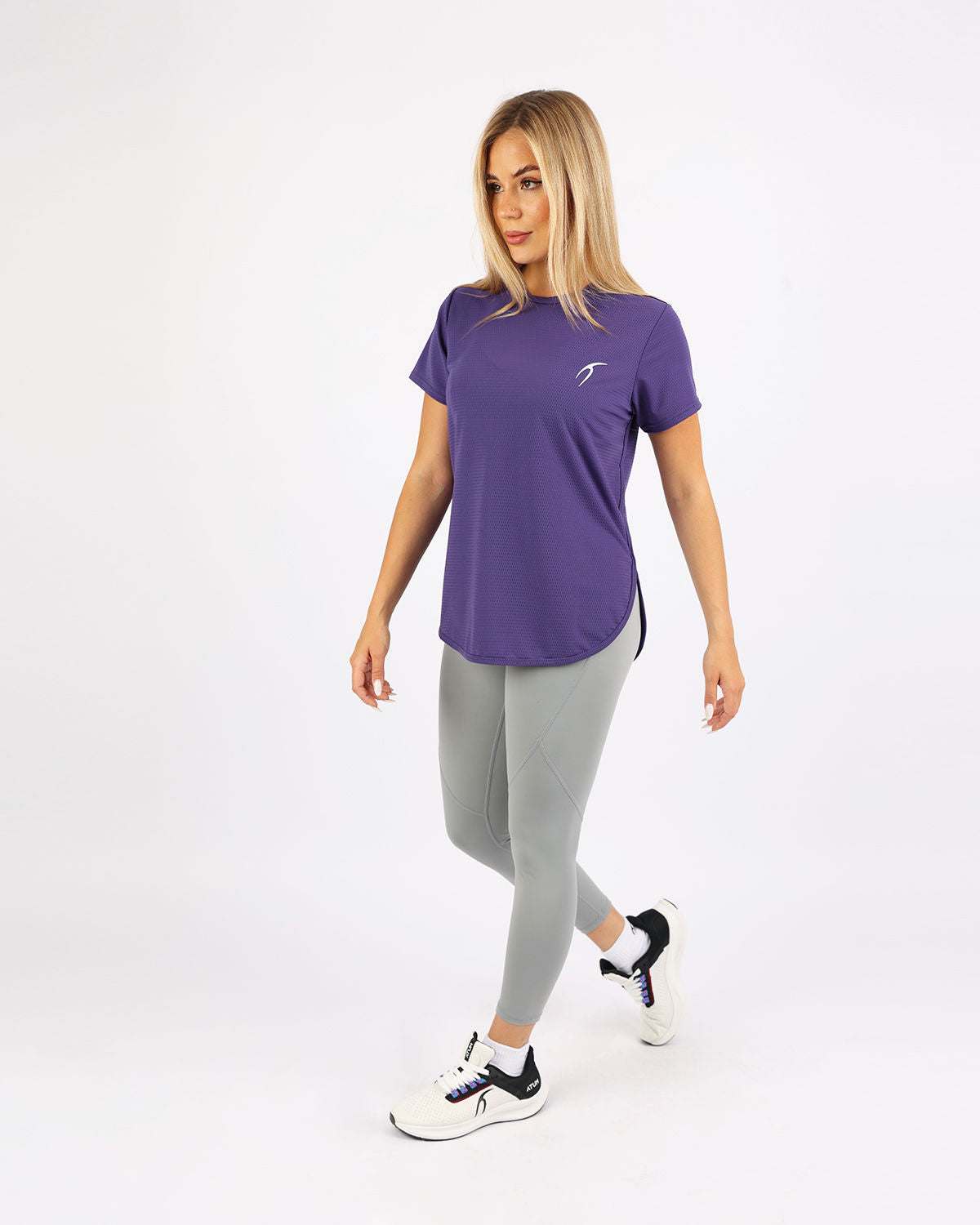 Short-Sleeve Breathable Purple Top-Atum -73233359
