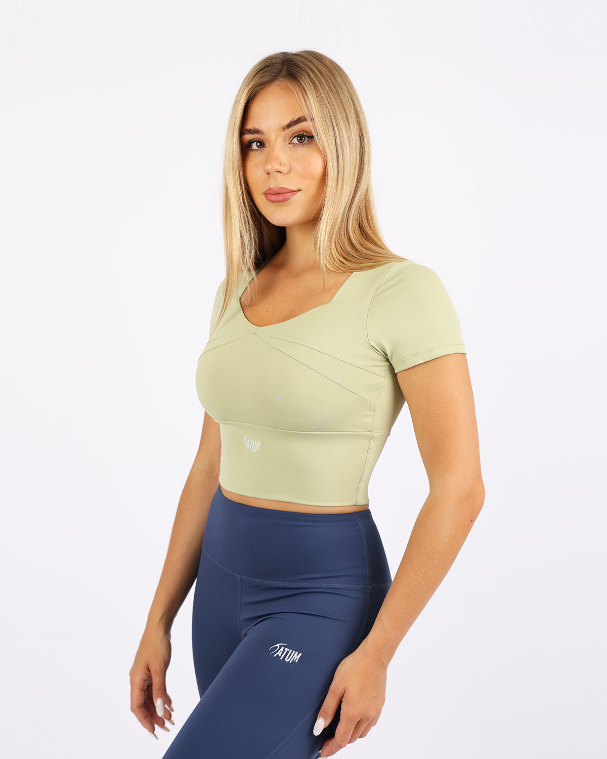 Serenity Sculpt Green Crop Top-Atum -1407999