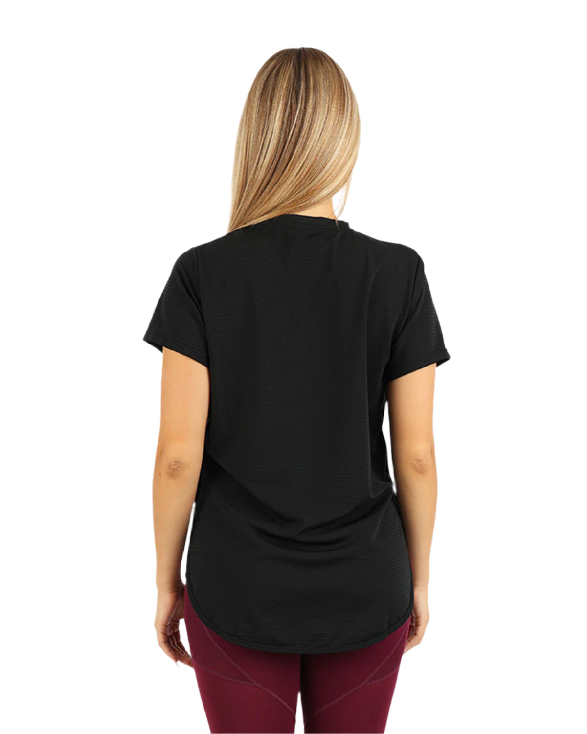 Short-Sleeve Breathable Black Top-Atum -52304854