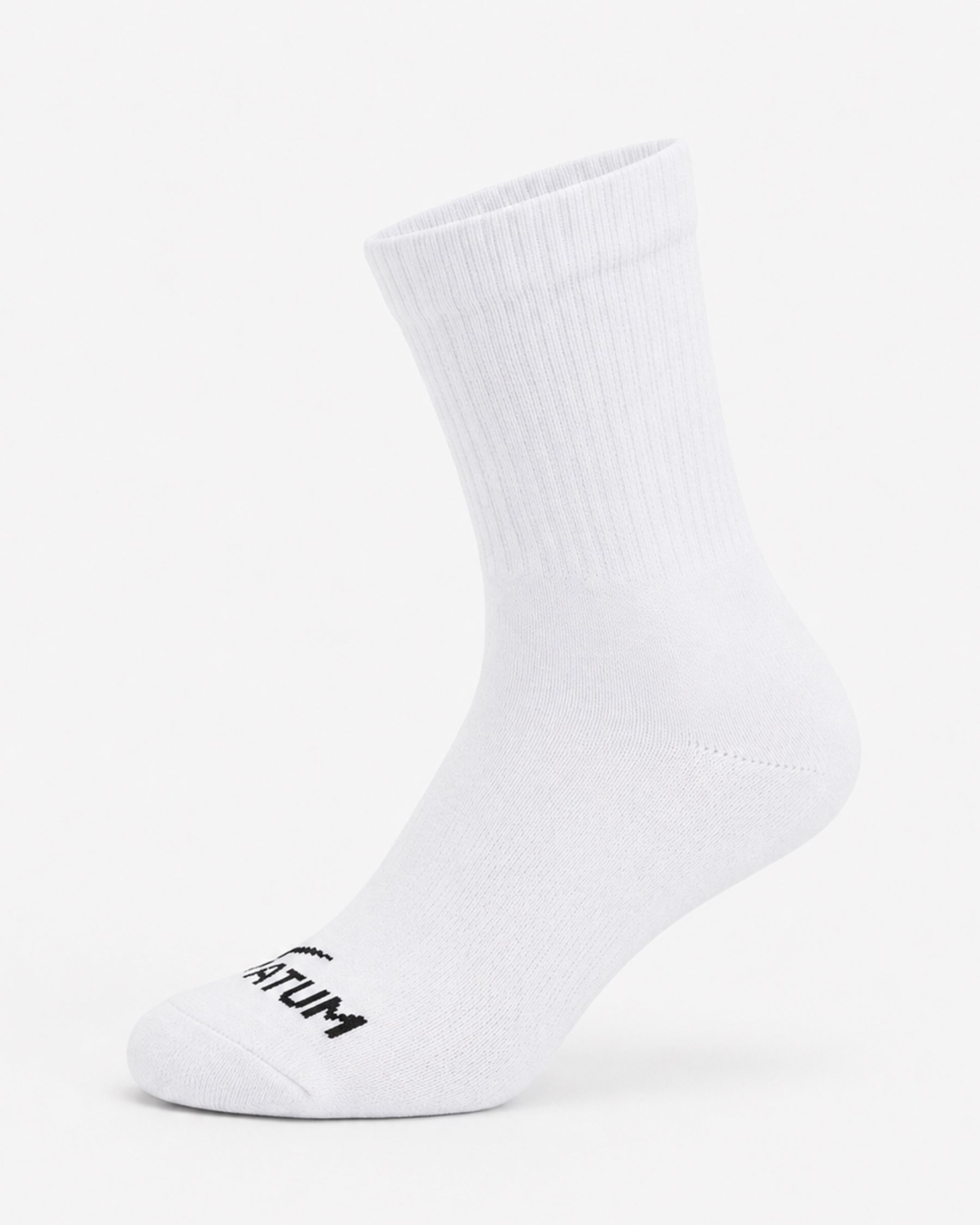 Kids Mid-Crew White Socks-Pack of 3