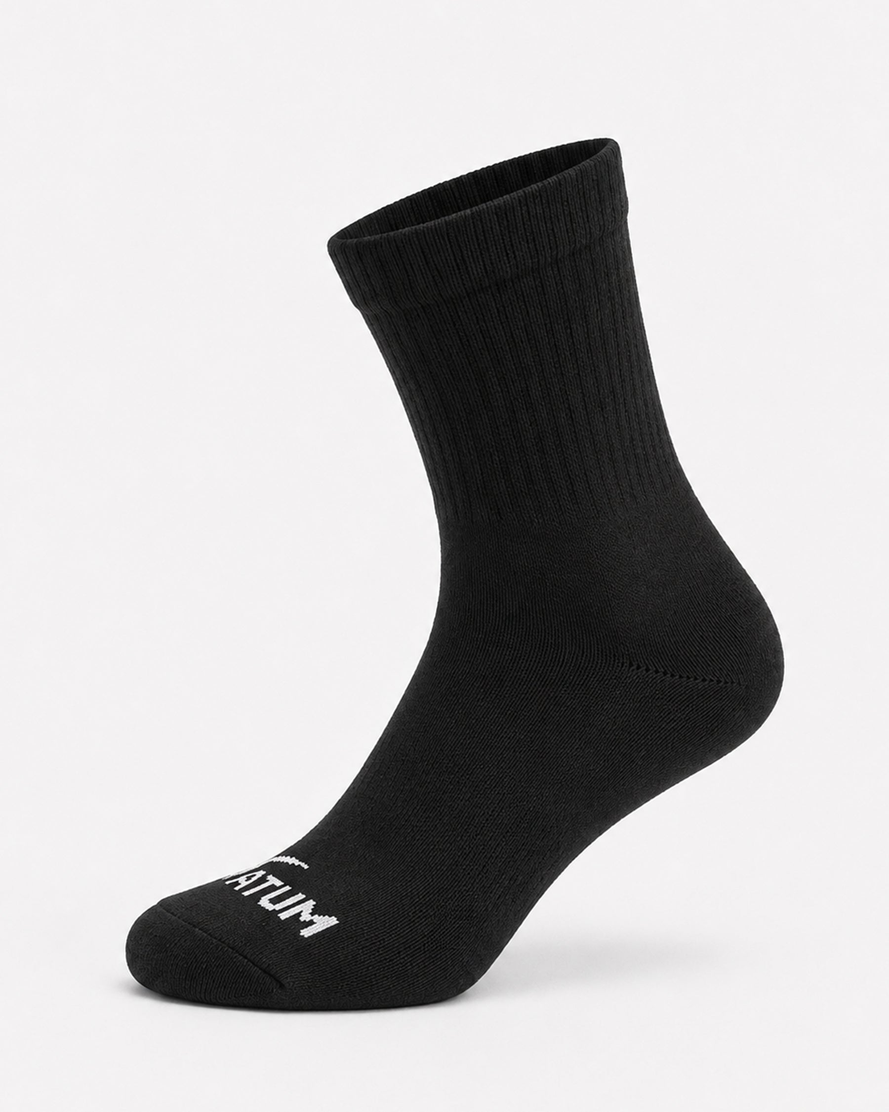 Kids Mid-Crew Black Socks-Pack of 3