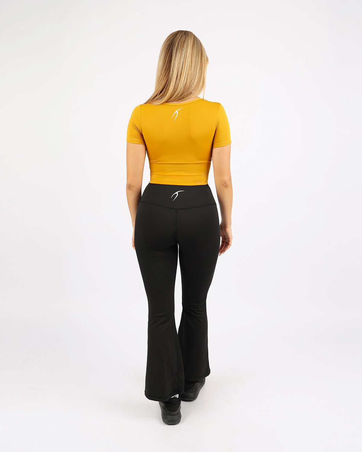 Wide Leg Yoga Black Leggings-Atum -32459900