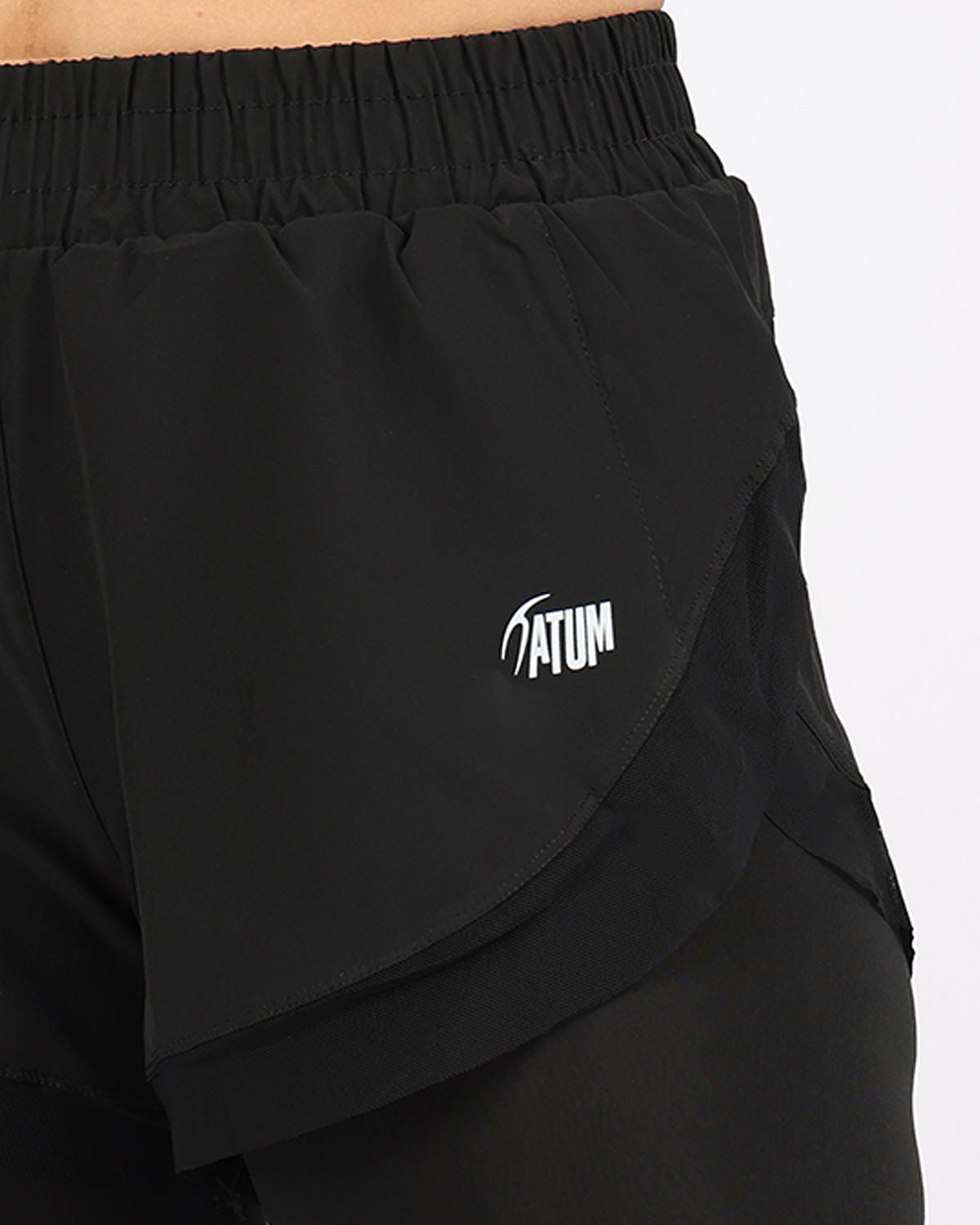 Pocket Wave Skort Black Leggings-Atum -31970015