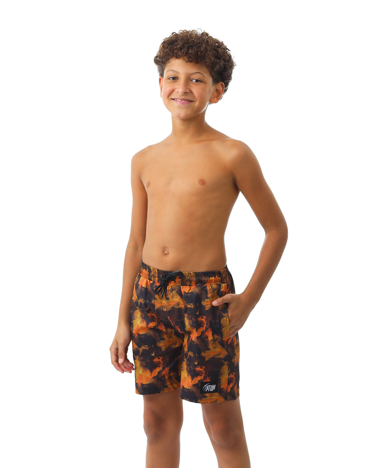 Horizon Boy's Orange Swim Short-Atum -14808190