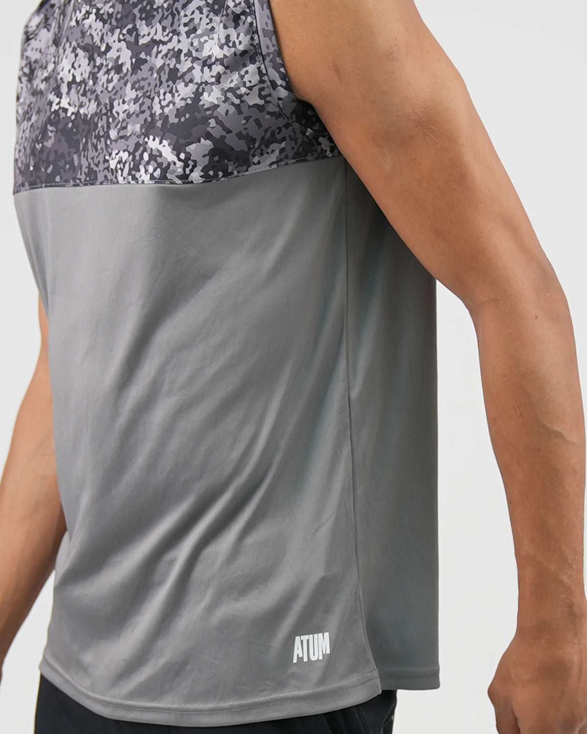 Hi-Dri Cut-Off Black Tank Top-Atum -13188032