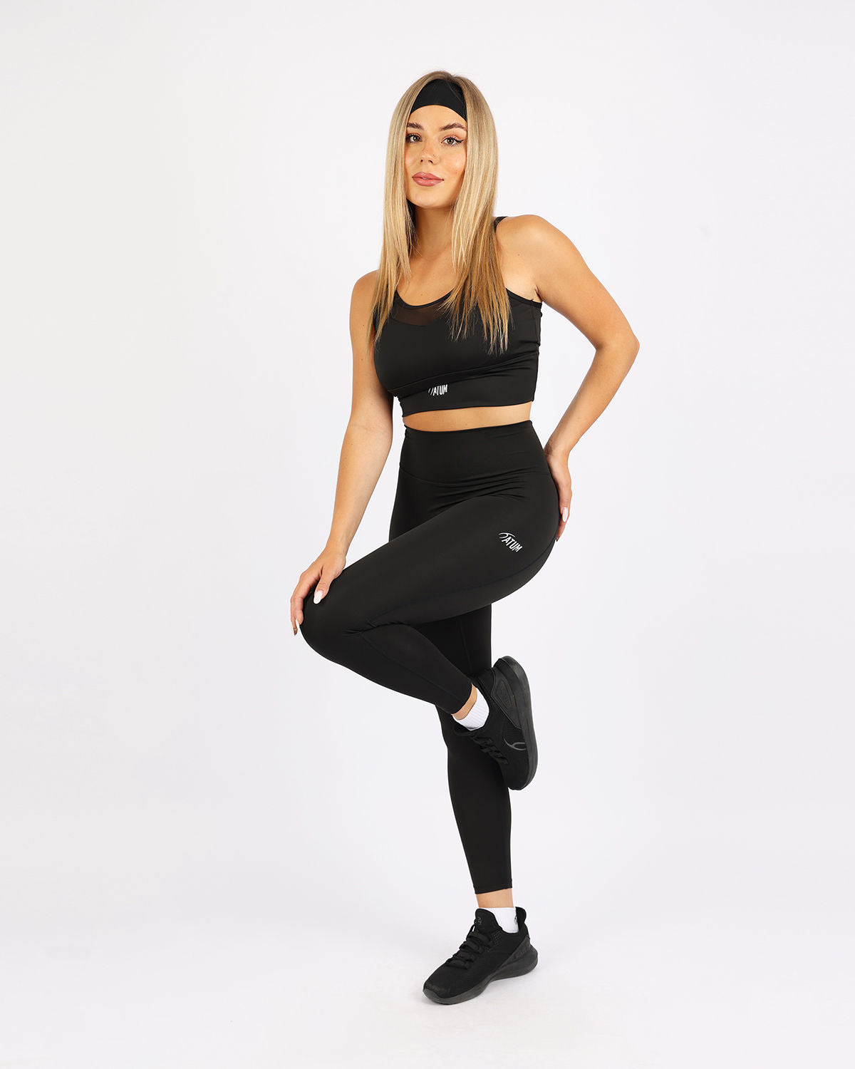 Curve Accent High-Rise Women's Leggings-Atum -93903585