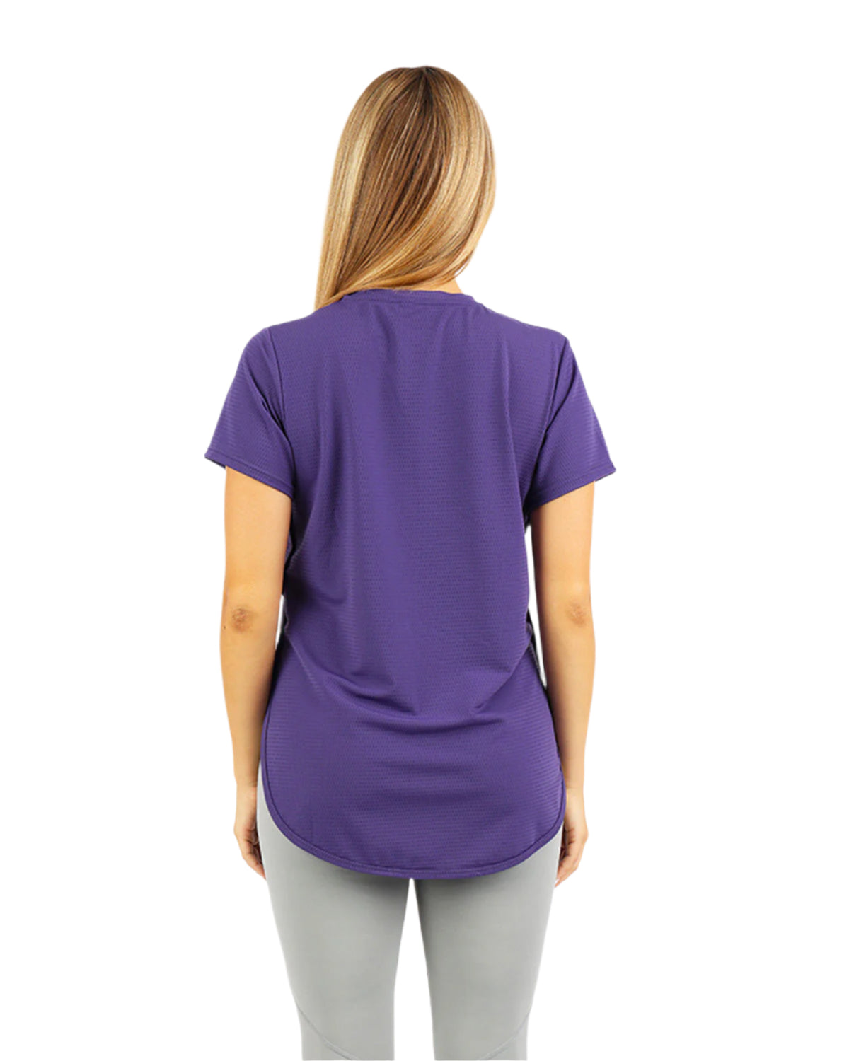 Short-Sleeve Breathable Purple Top-Atum -57858130