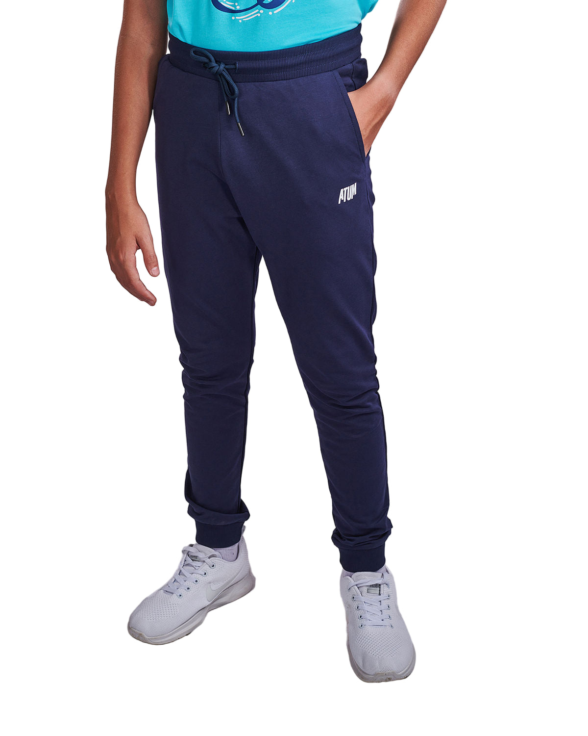 Boy's Sportive Navy Sweatpants-Atum -82932050