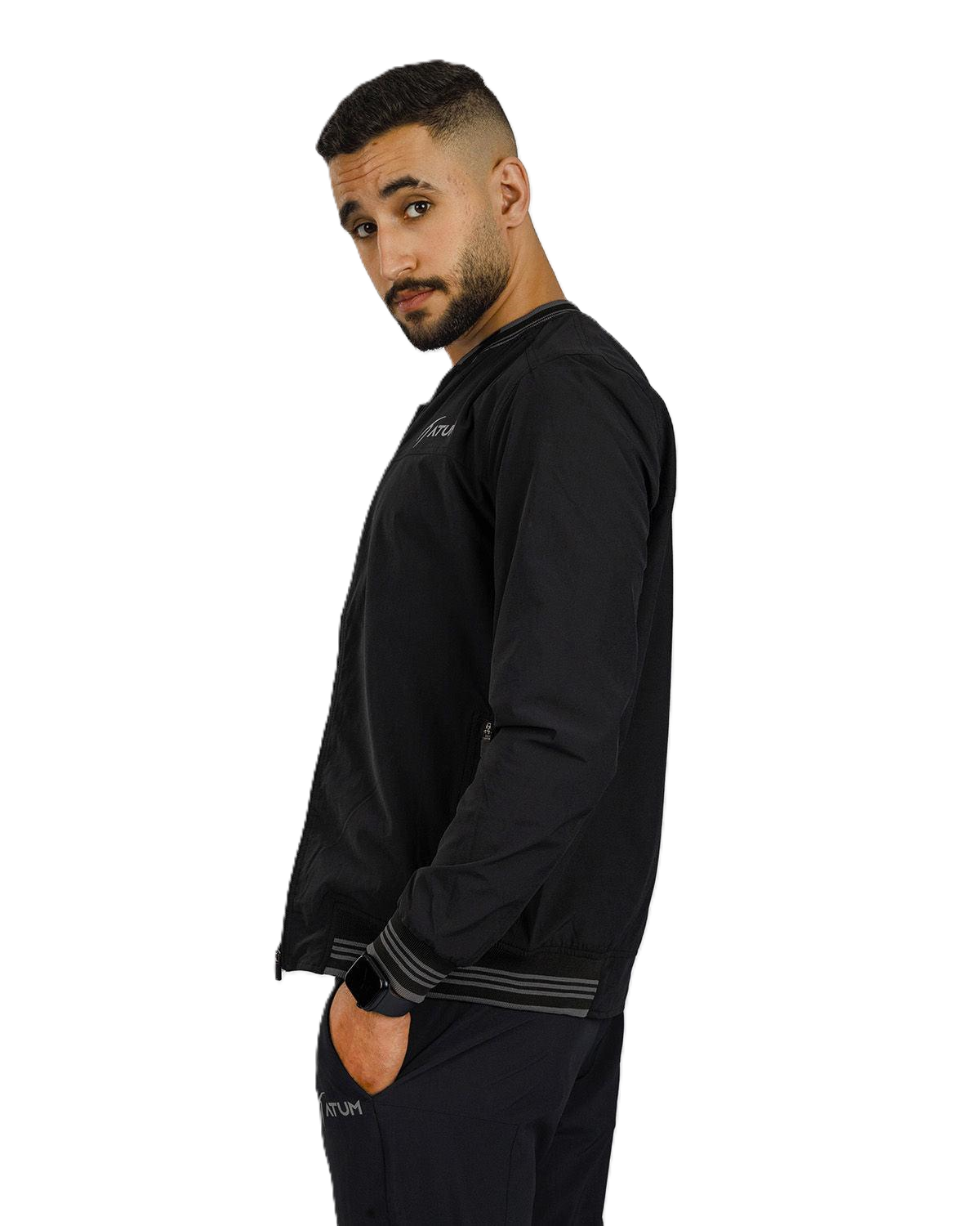 Windbreaker Black Jacket-Atum -27277865