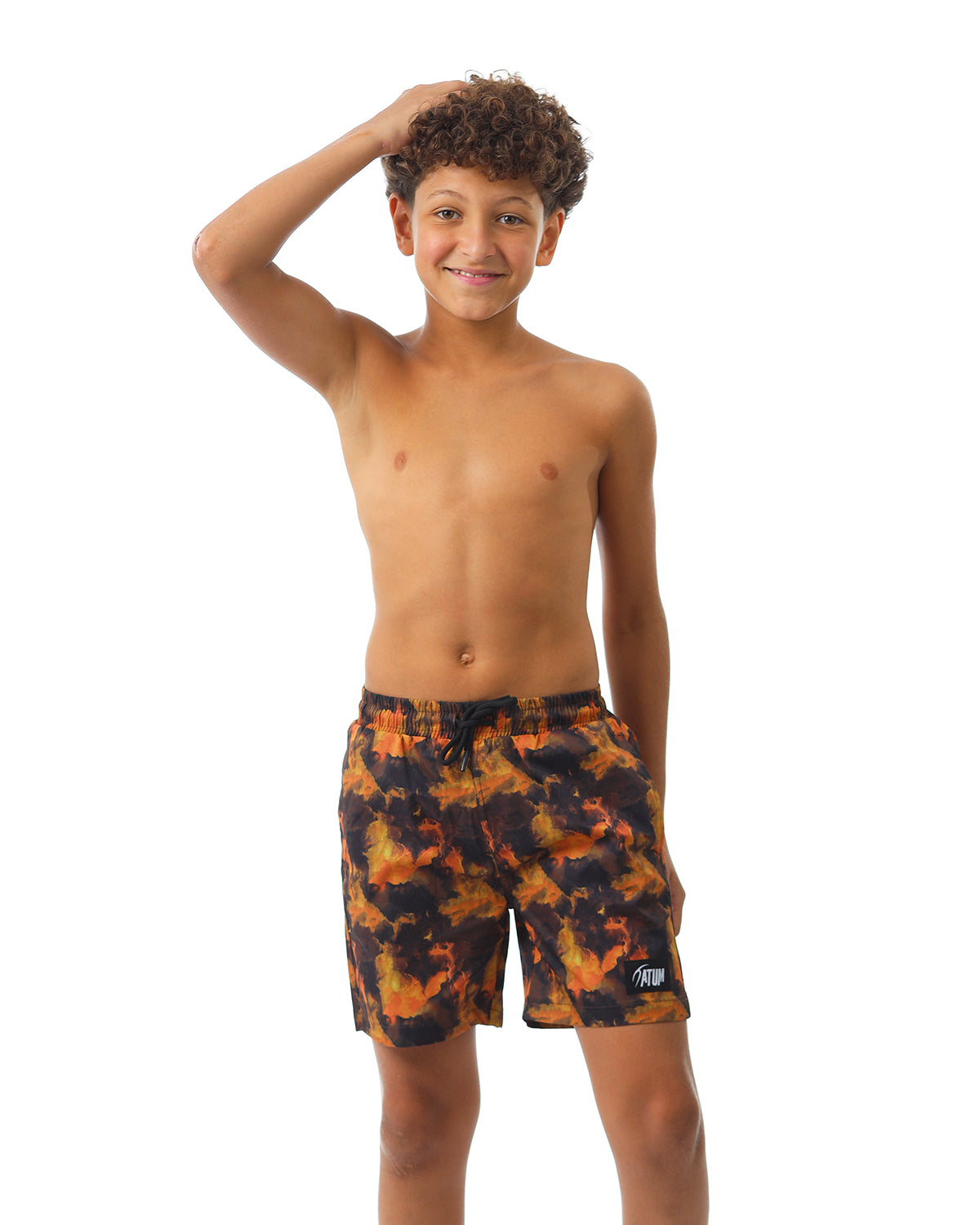 Horizon Boy's Orange Swim Short-Atum -91111707