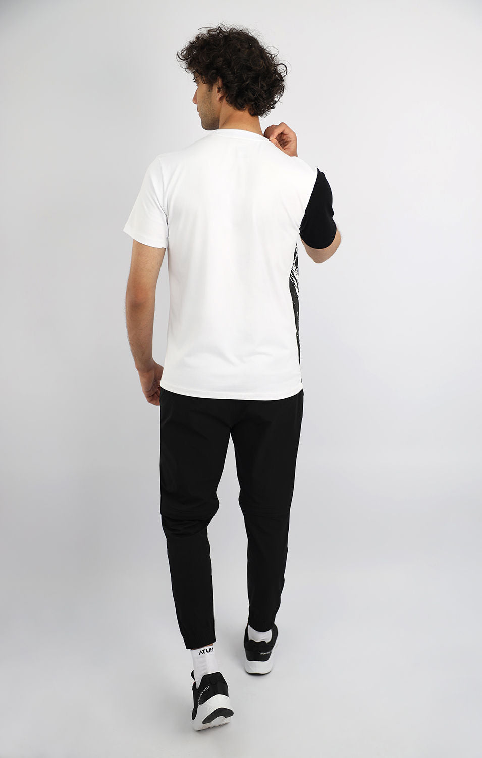 Futuristic Crew-Neck White T-Shirt