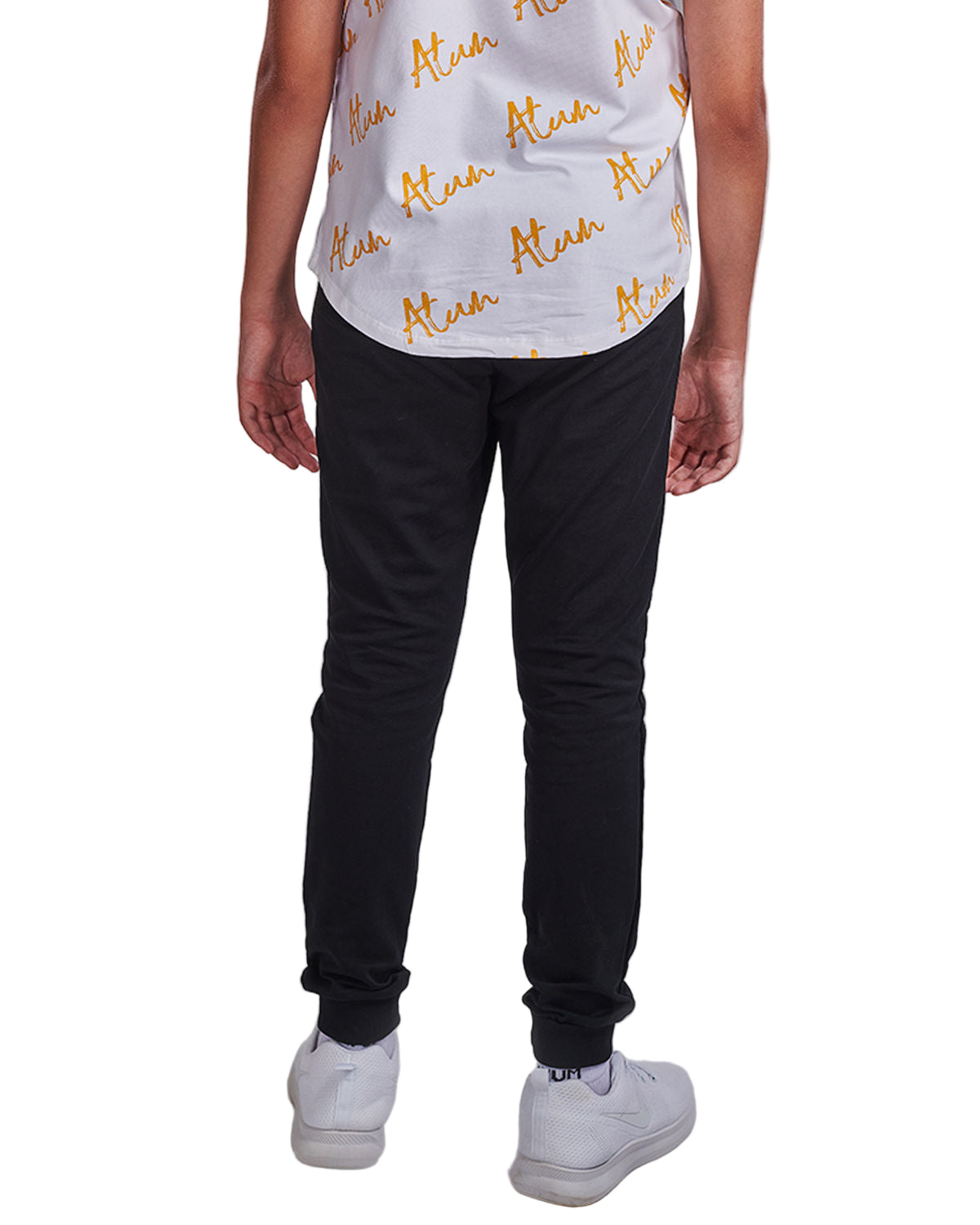 Boy's Sportive Black Sweatpants-Atum -17178578