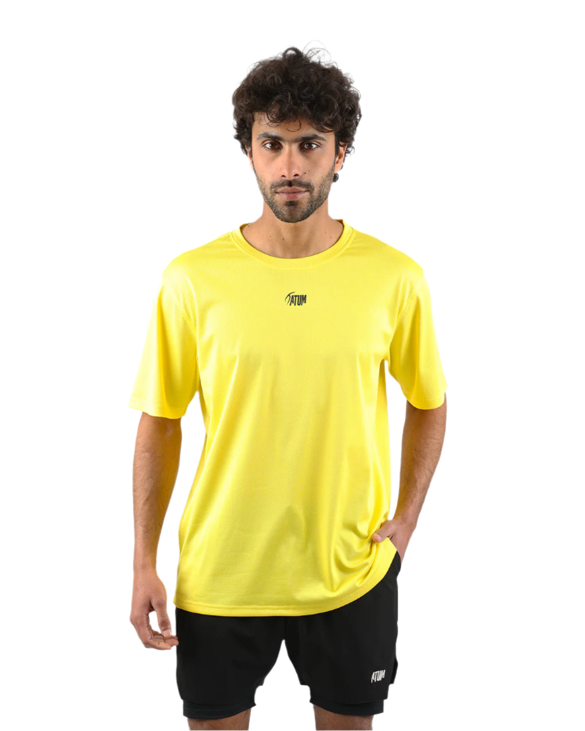 Prime Fit Men's Yellow T-Shirt-Atum -25586404