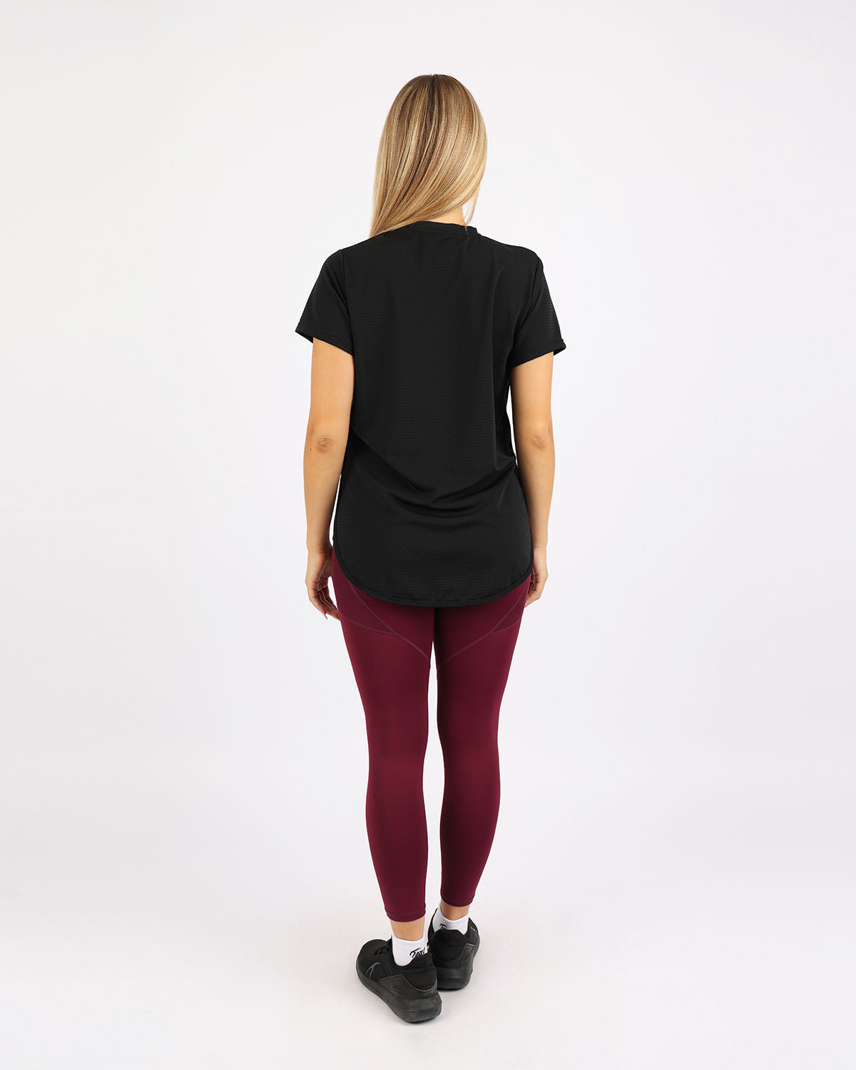 Short-Sleeve Breathable Black Top-Atum -22499391