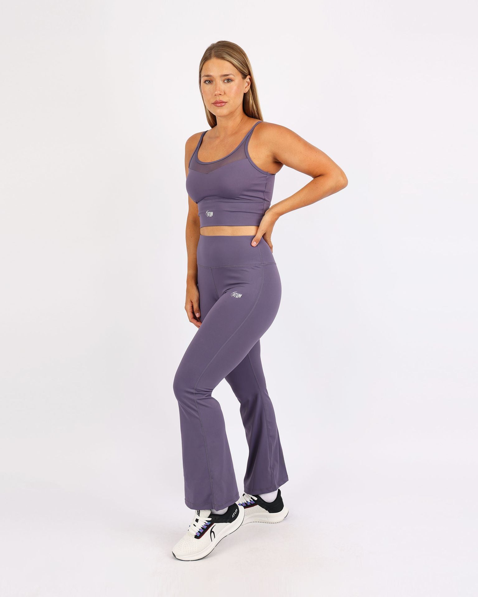 Wide Leg Yoga Violet Leggings-Atum -23240831