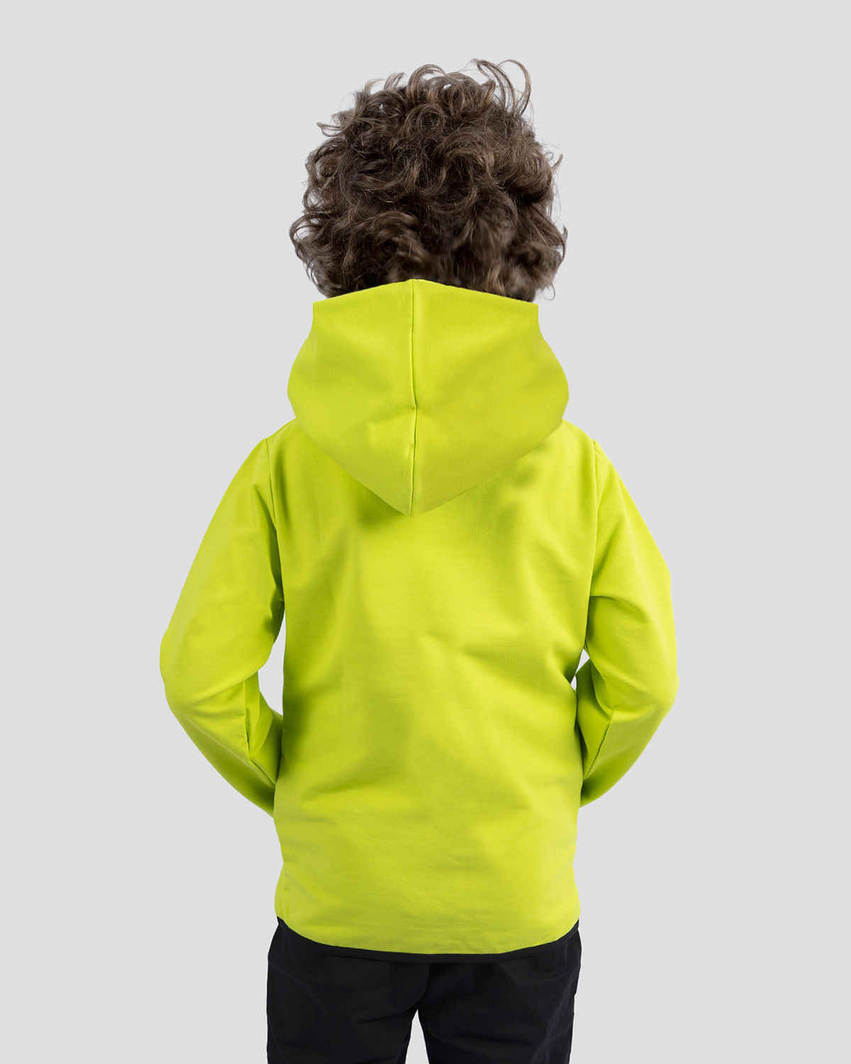 High-Neck Boy's Lime Hoodie-Atum -38215208