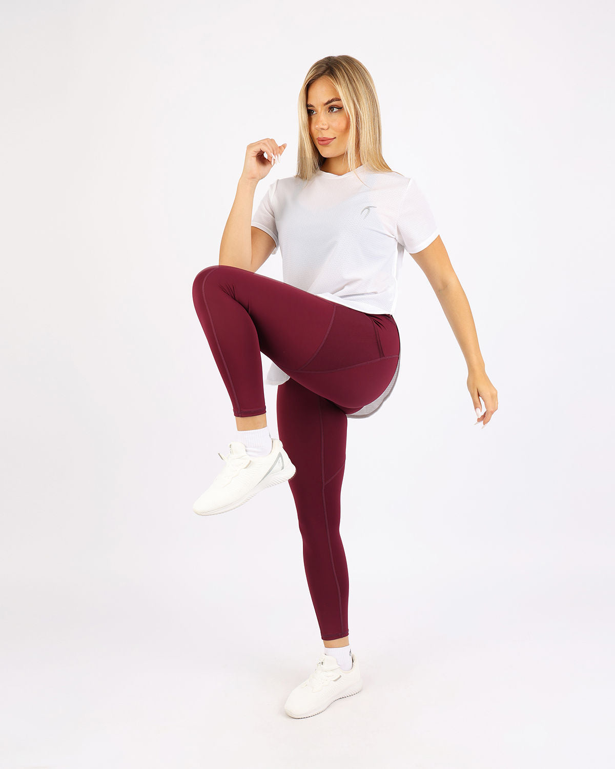 Short-Sleeve Training White Top-Atum -27128021