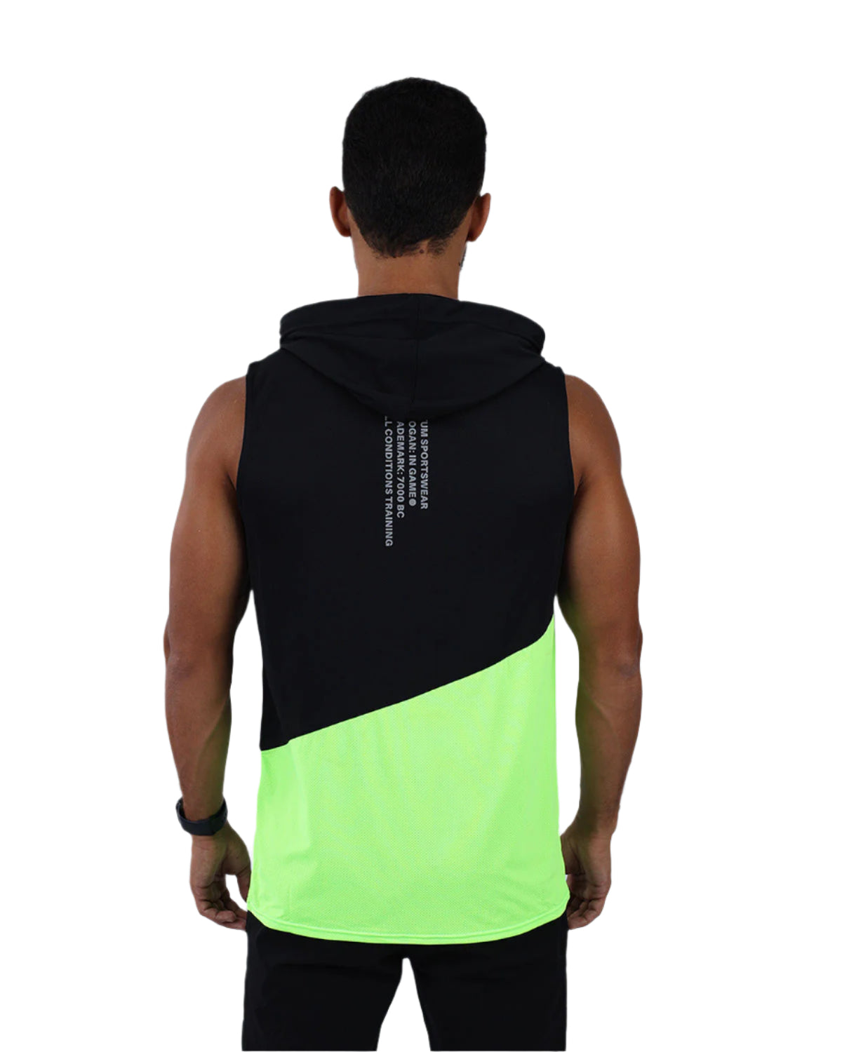 Sleeveless Breathable Green Hoodie-Atum -56193897