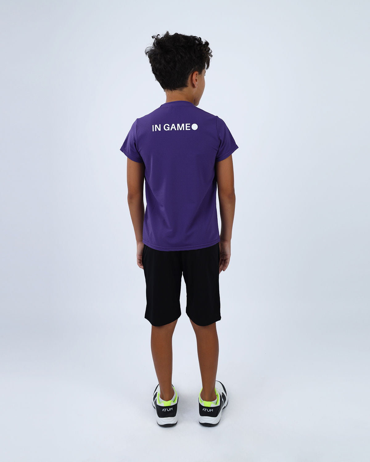 Crew Neck Short Sleeve Breathable Top-Atum -61609487