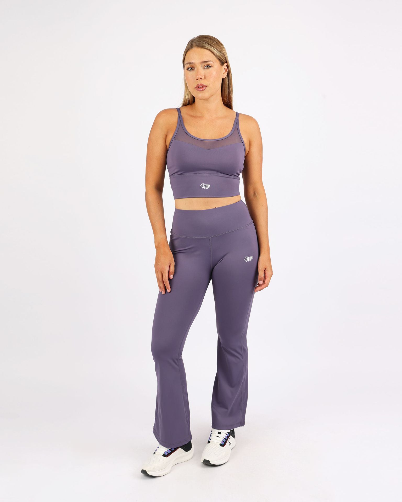 Wide Leg Yoga Violet Leggings-Atum -82542361