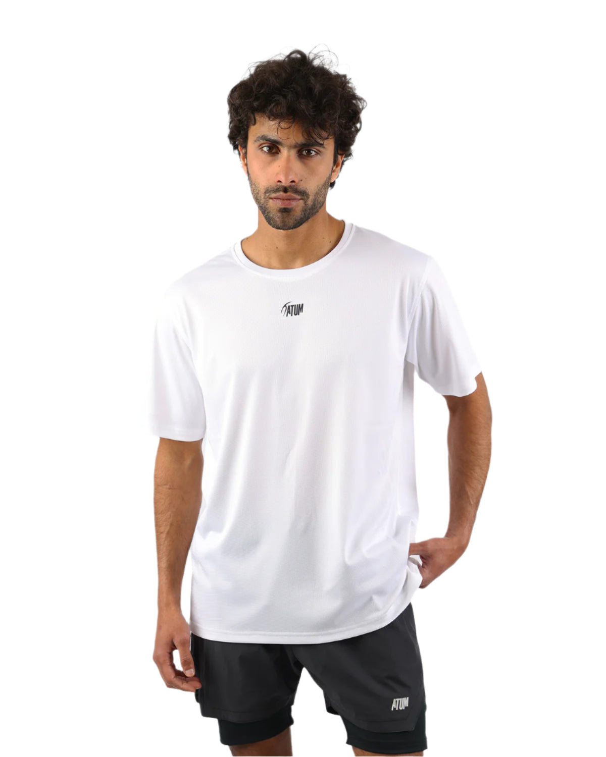 Prime Fit Men's White T-Shirt-Atum -97948035