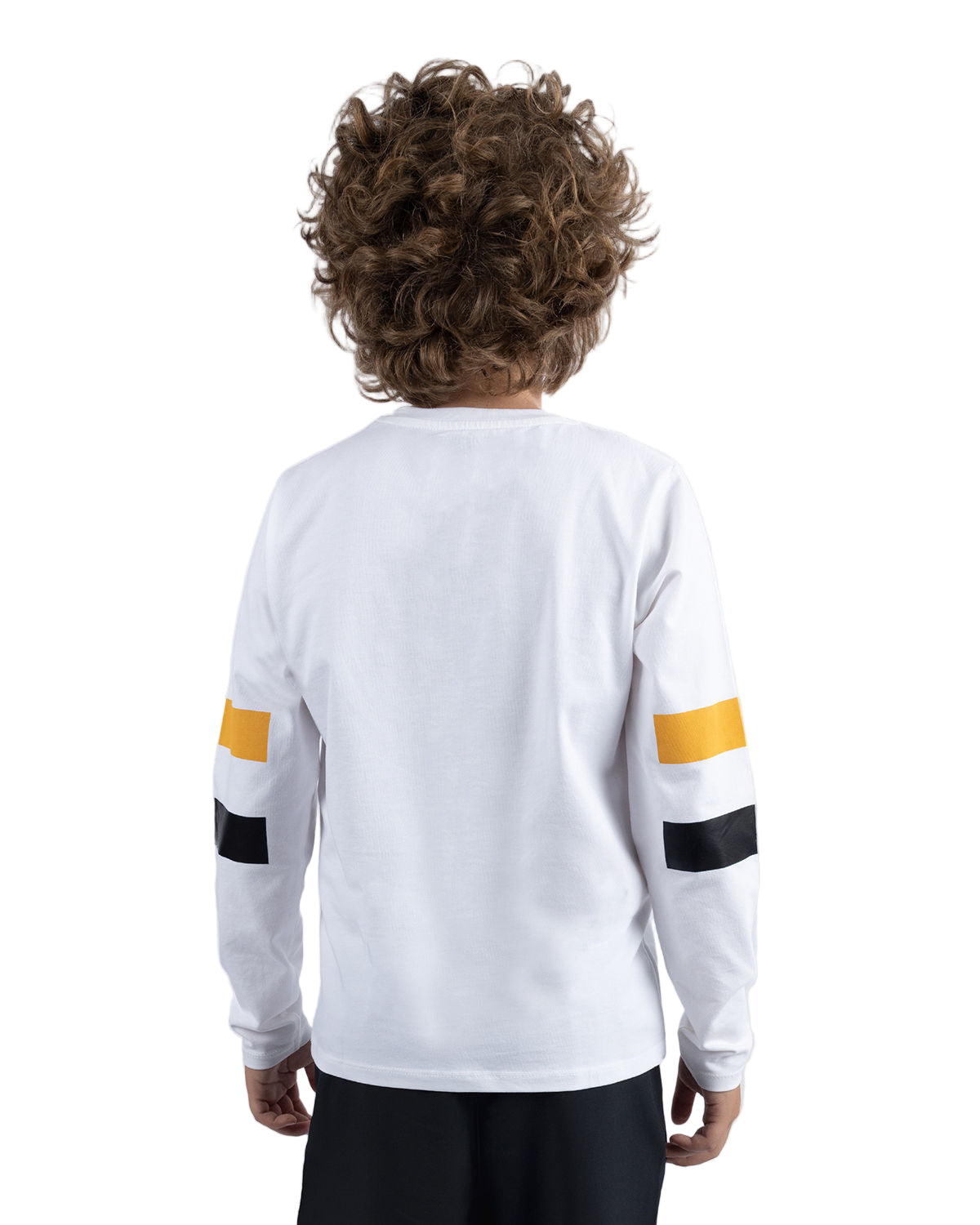 Long Sleeves Boy's Training White T-Shirt-Atum -64932086