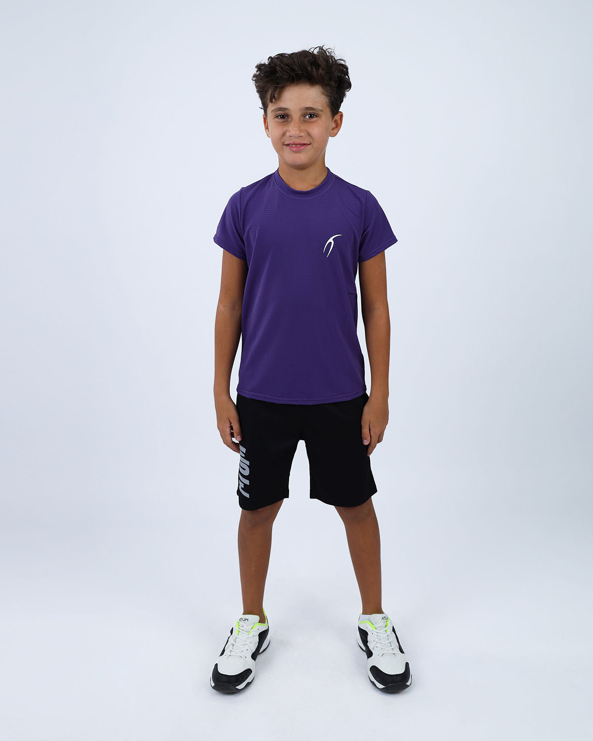 Crew Neck Short Sleeve Breathable Top-Atum -80496992
