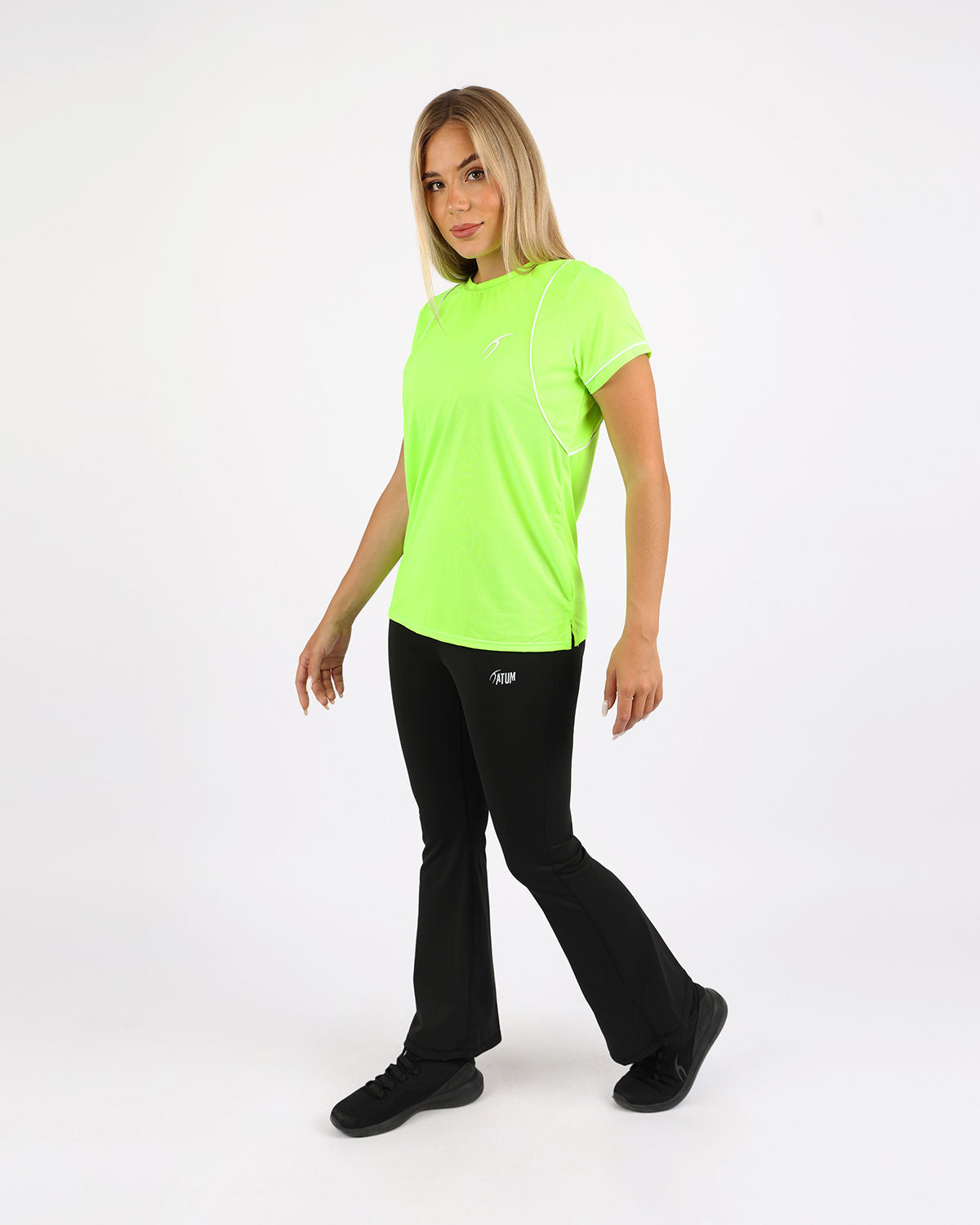 Short-Sleeve Breathable Lime Green Mesh Top-Atum -60652767