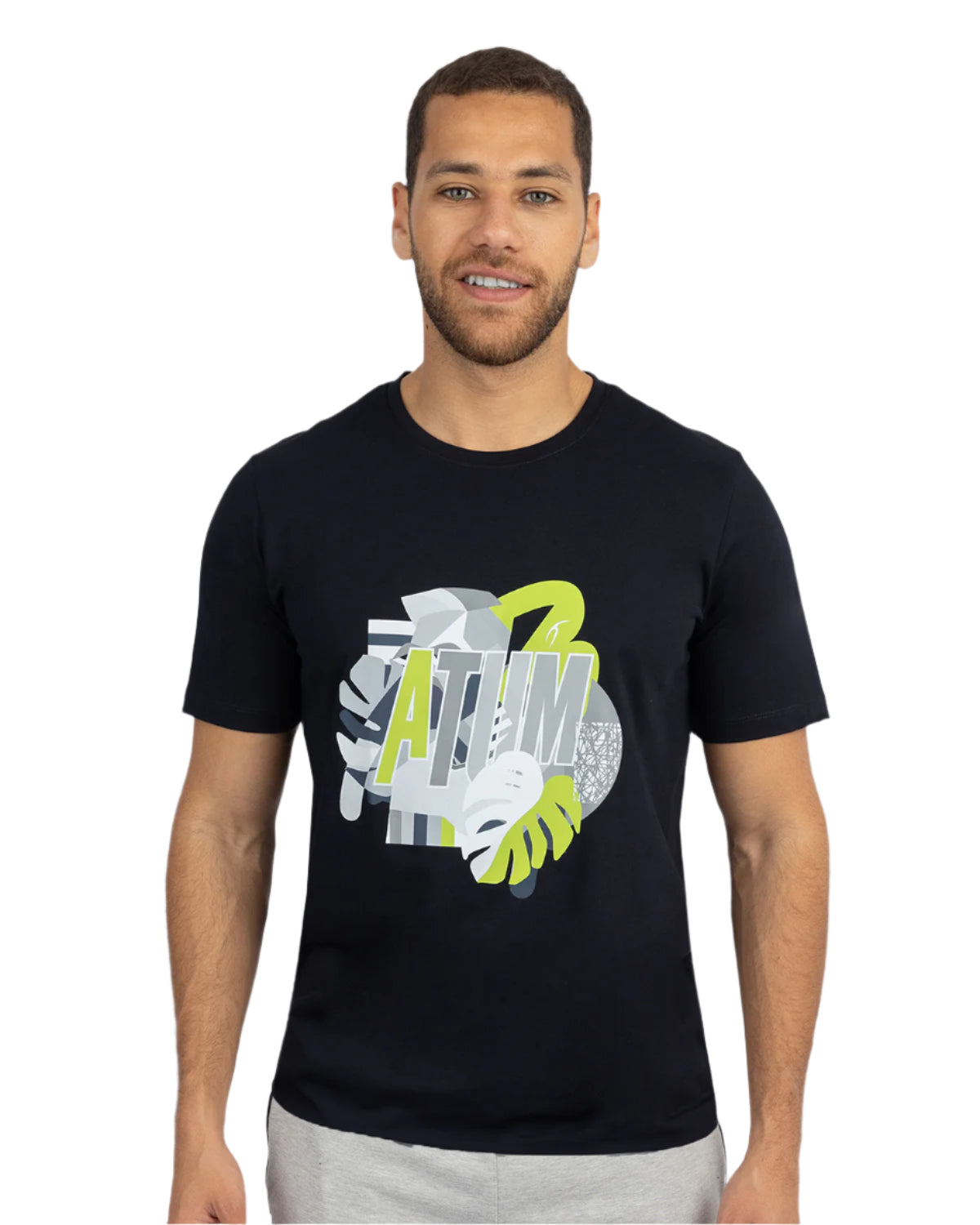 Printed Navy Men's T-Shirt-Atum -40968902