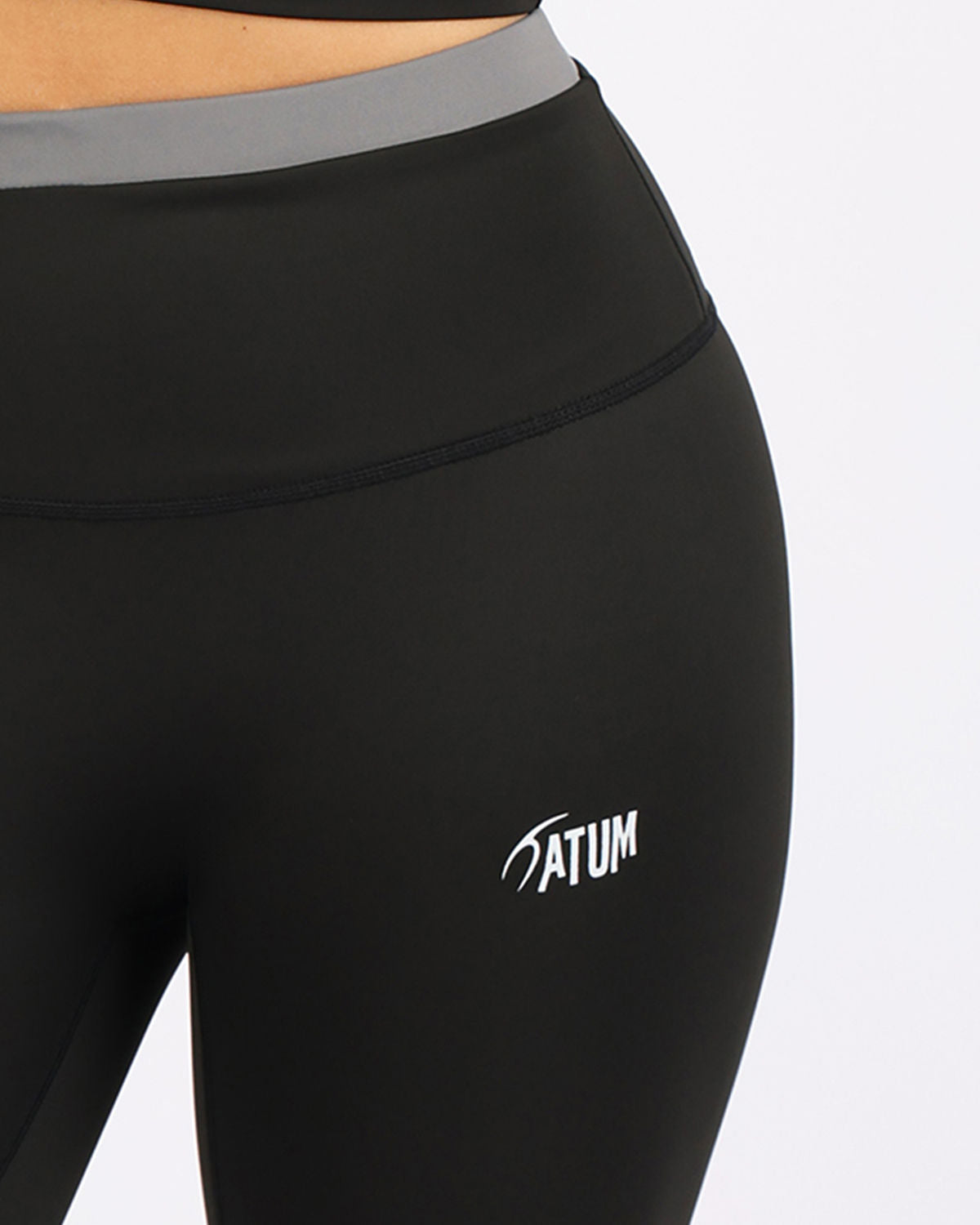 LuxeLean DuoTone Black Leggings-Atum -37353349