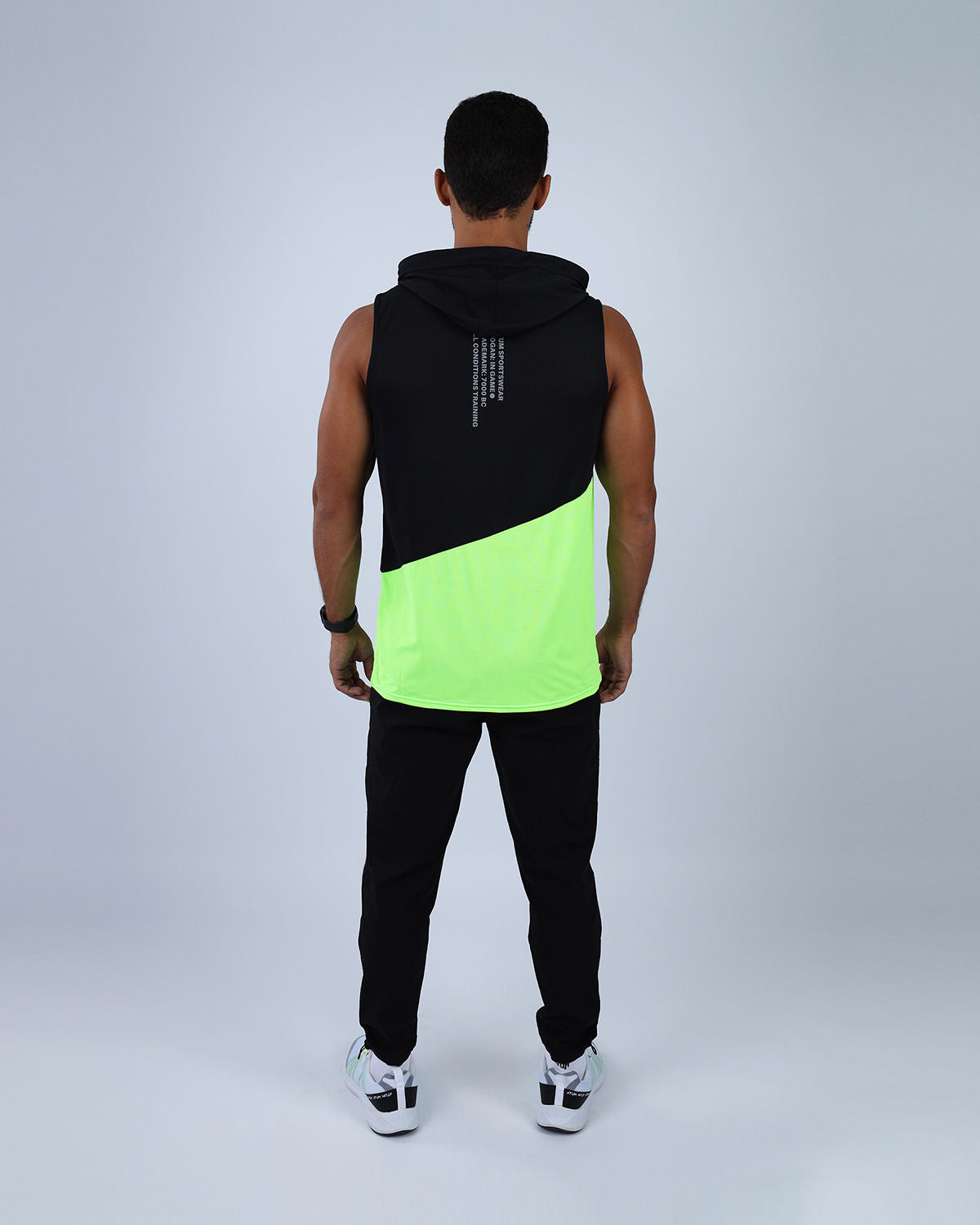 Sleeveless Breathable Green Hoodie-Atum -1459293