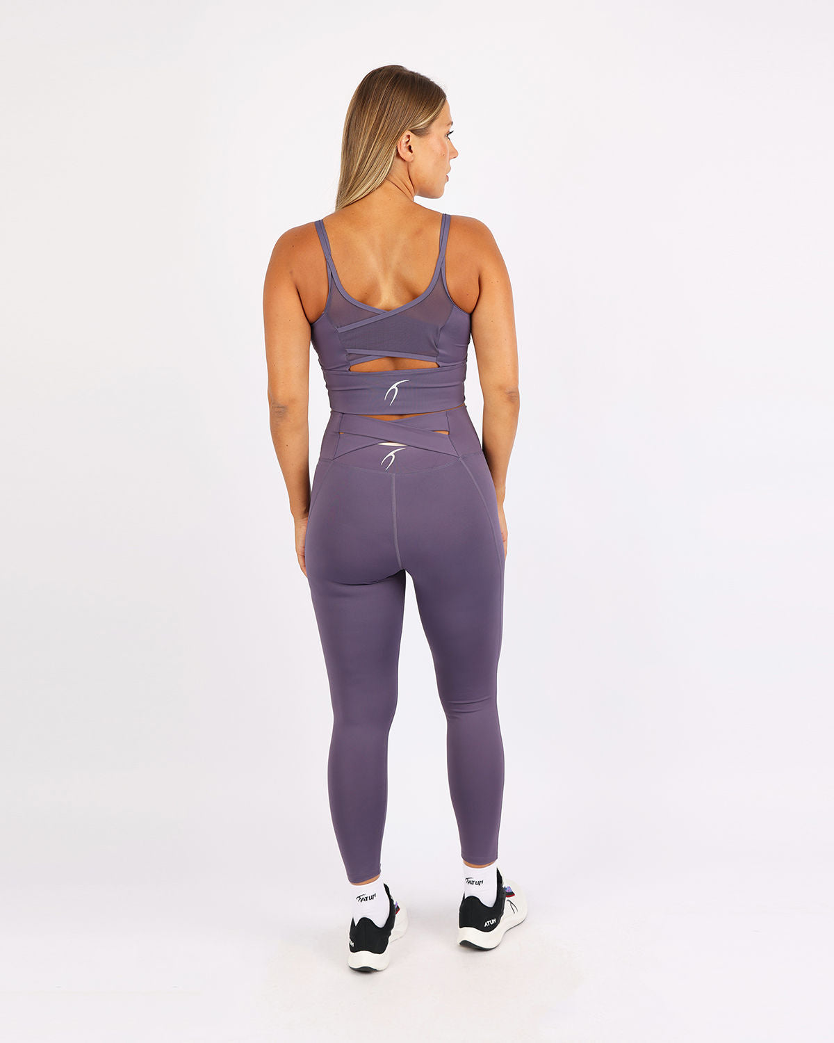 Curve Accent High-Rise Violet Leggings-Atum -99963394