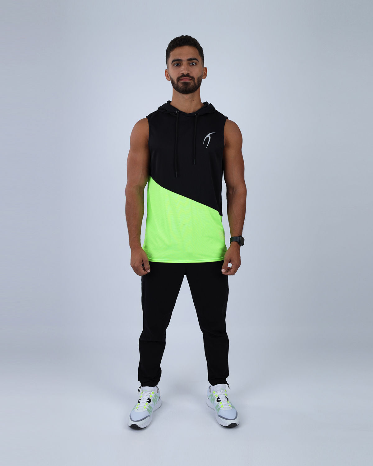 Sleeveless Breathable Green Hoodie-Atum -20334206