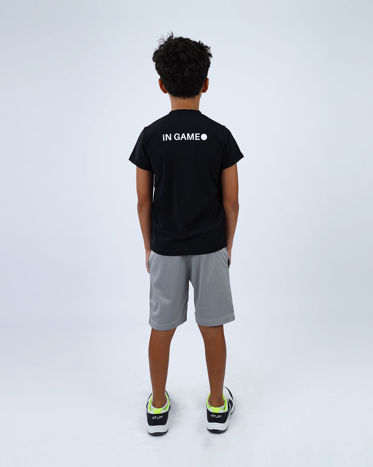 Crew Neck Short Sleeve Breathable Top-Atum -96141584