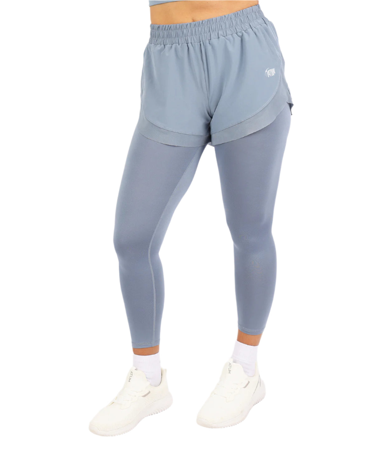 Pocket Wave Skort Light Blue Leggings-Atum -16788112