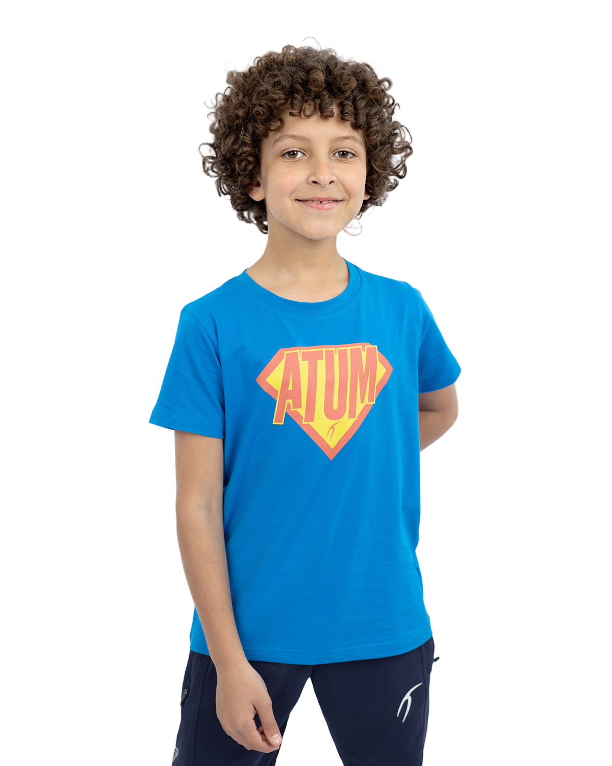 Super Hero Boy's Blue T-Shirt-Atum -47334209