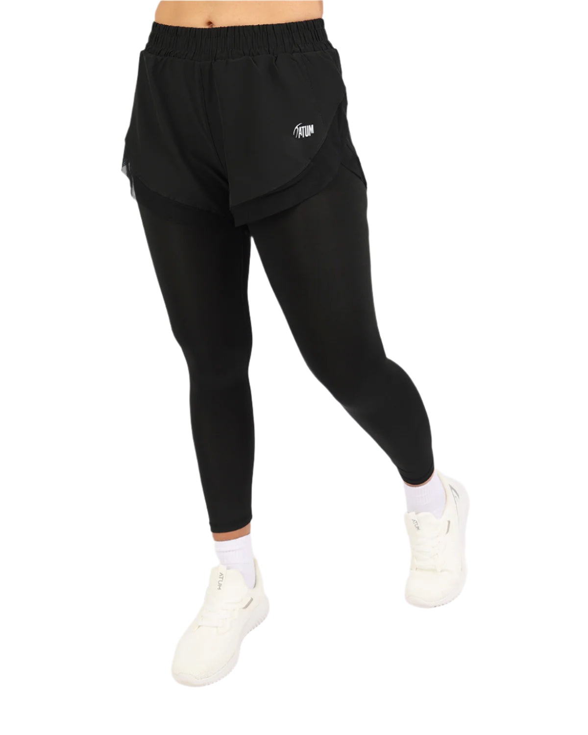 Pocket Wave Skort Black Leggings-Atum -41971669
