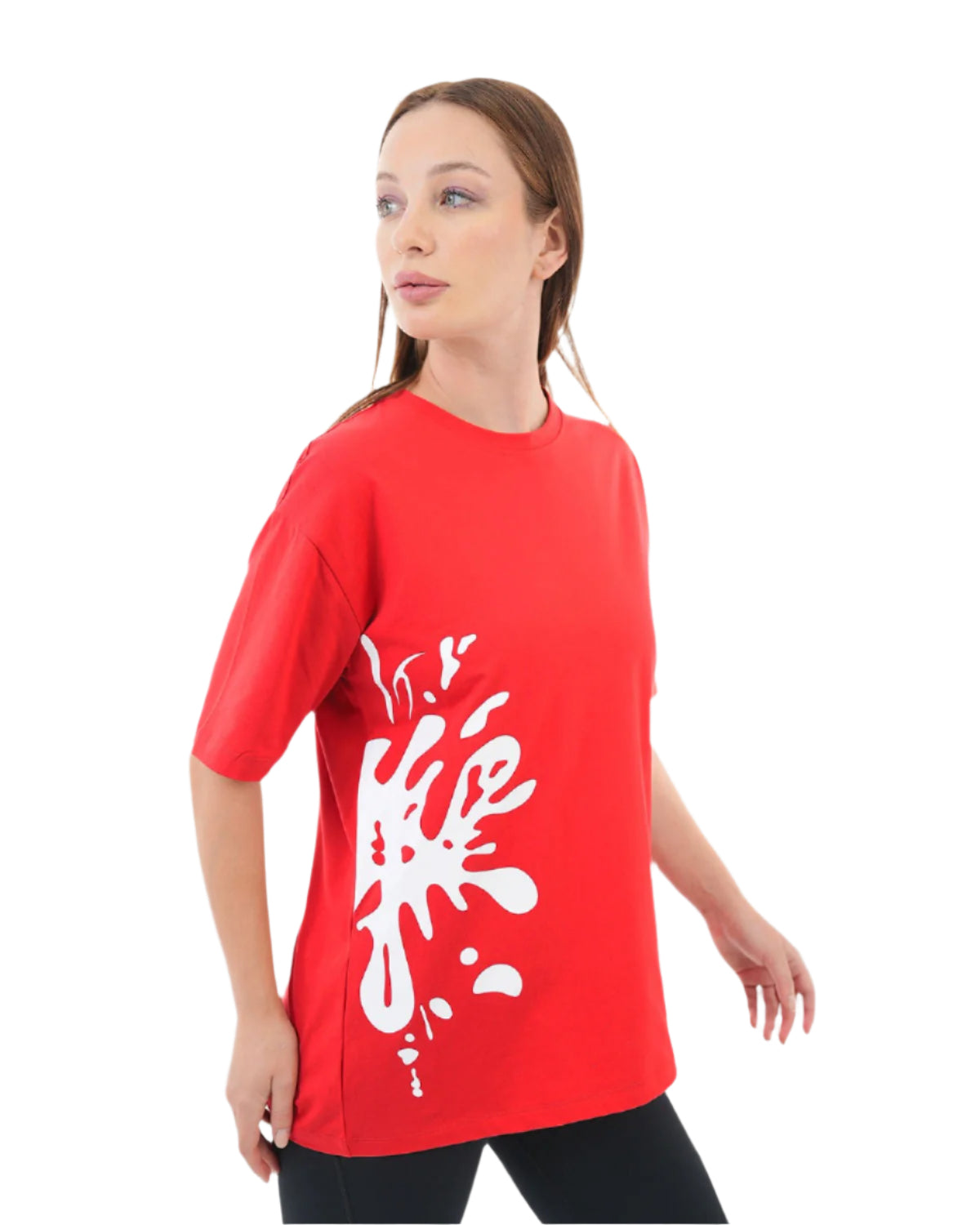 Oversized Splash Red T-Shirt-Atum -6624452