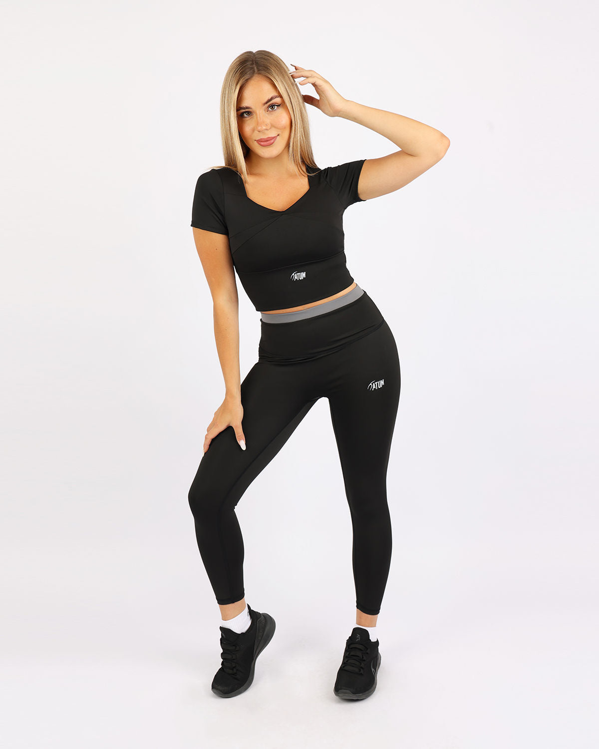 Serenity Sculpt Black Crop Top-Atum -25599409